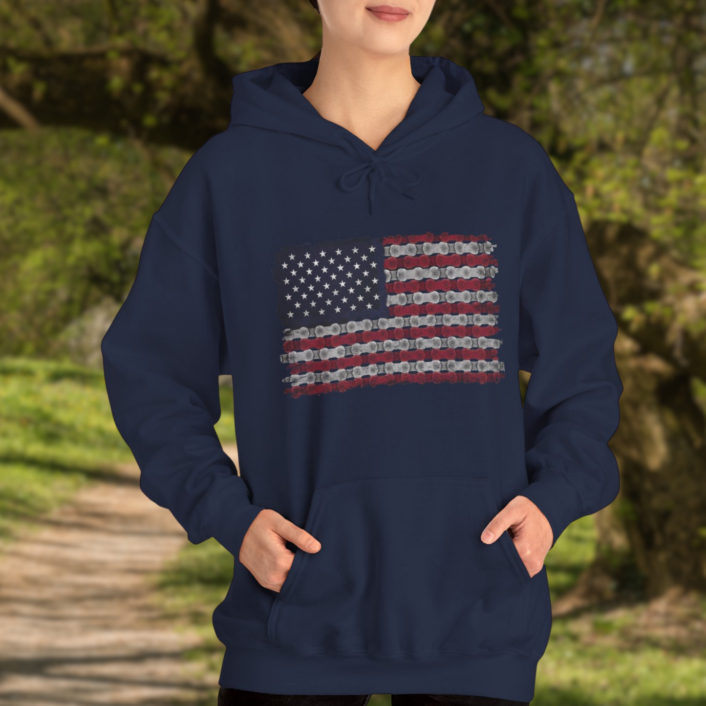 Bike Chain Flag Hoodie