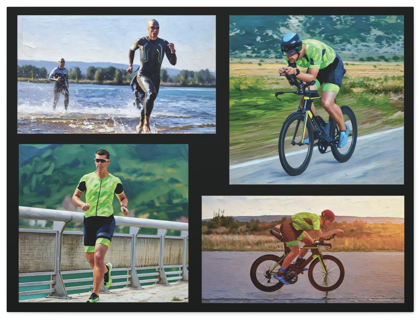 4 Image Athlete Canvas