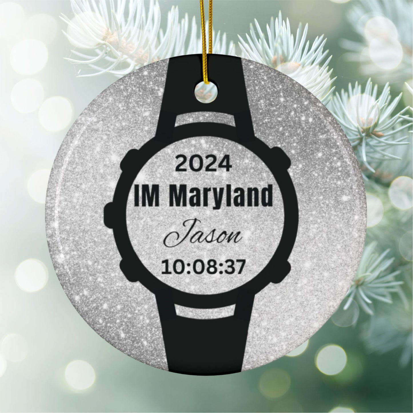 Ceramic Silver Watch Ornament