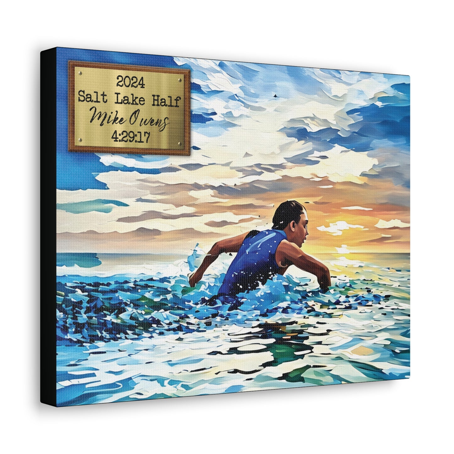 Race Plaque Canvas - Horizontal