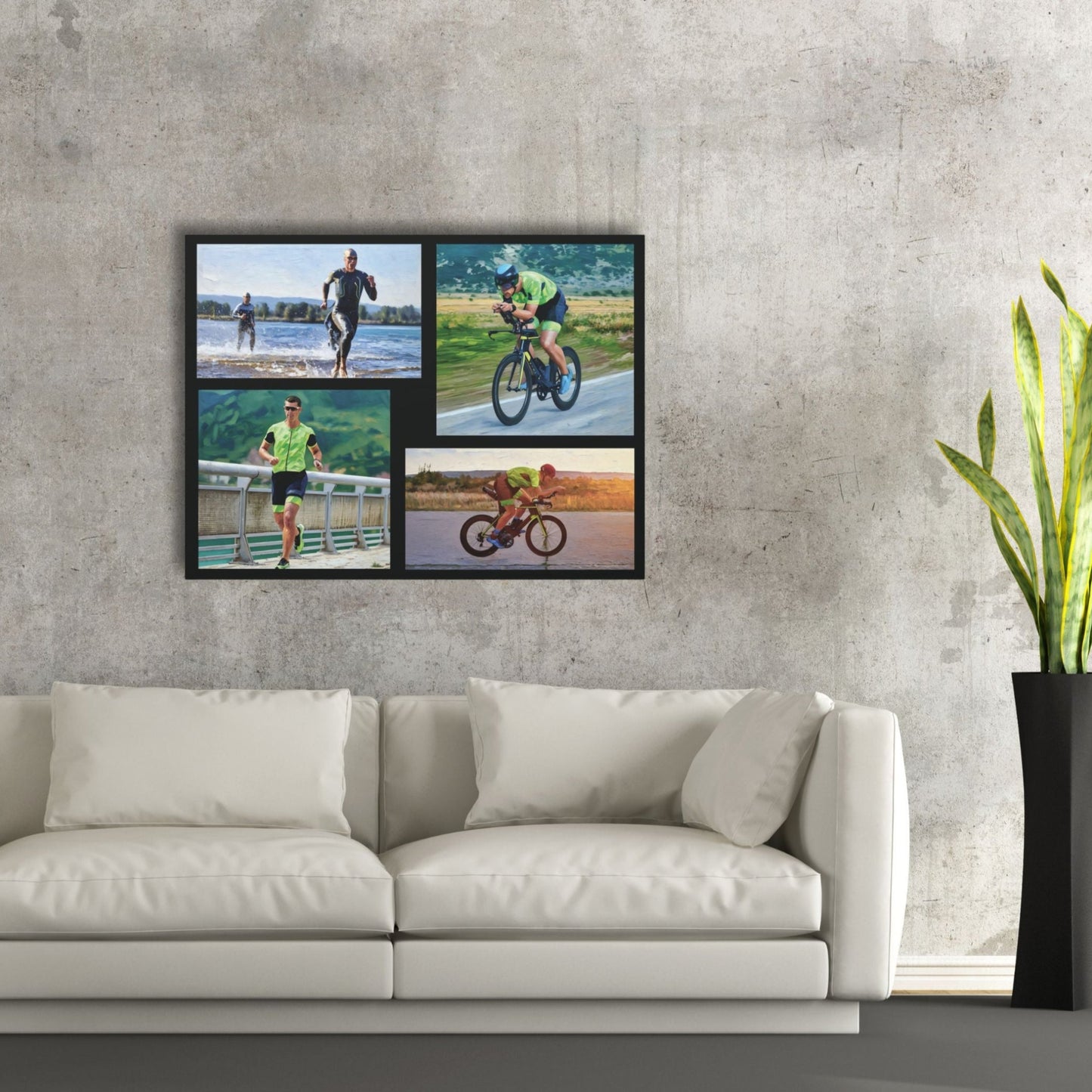 4 Image Athlete Canvas