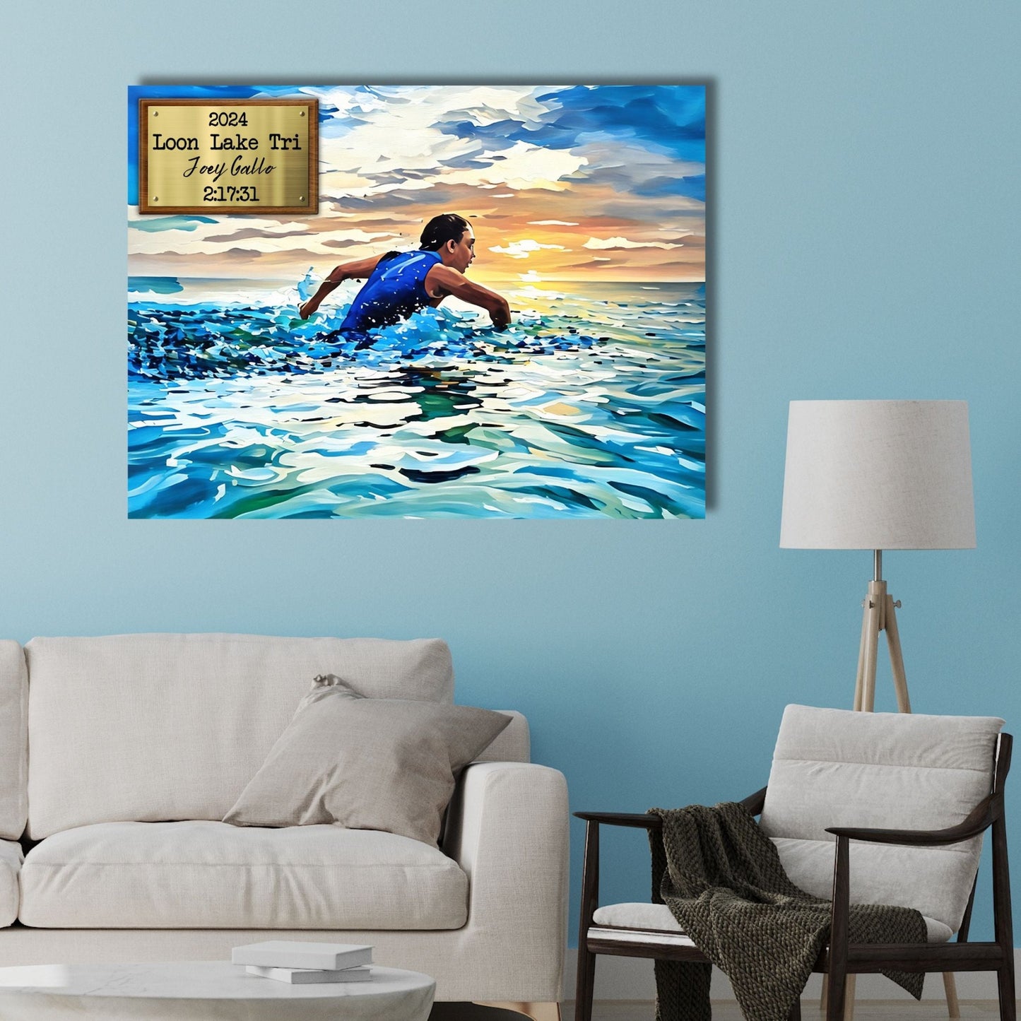 Race Plaque Canvas - Horizontal