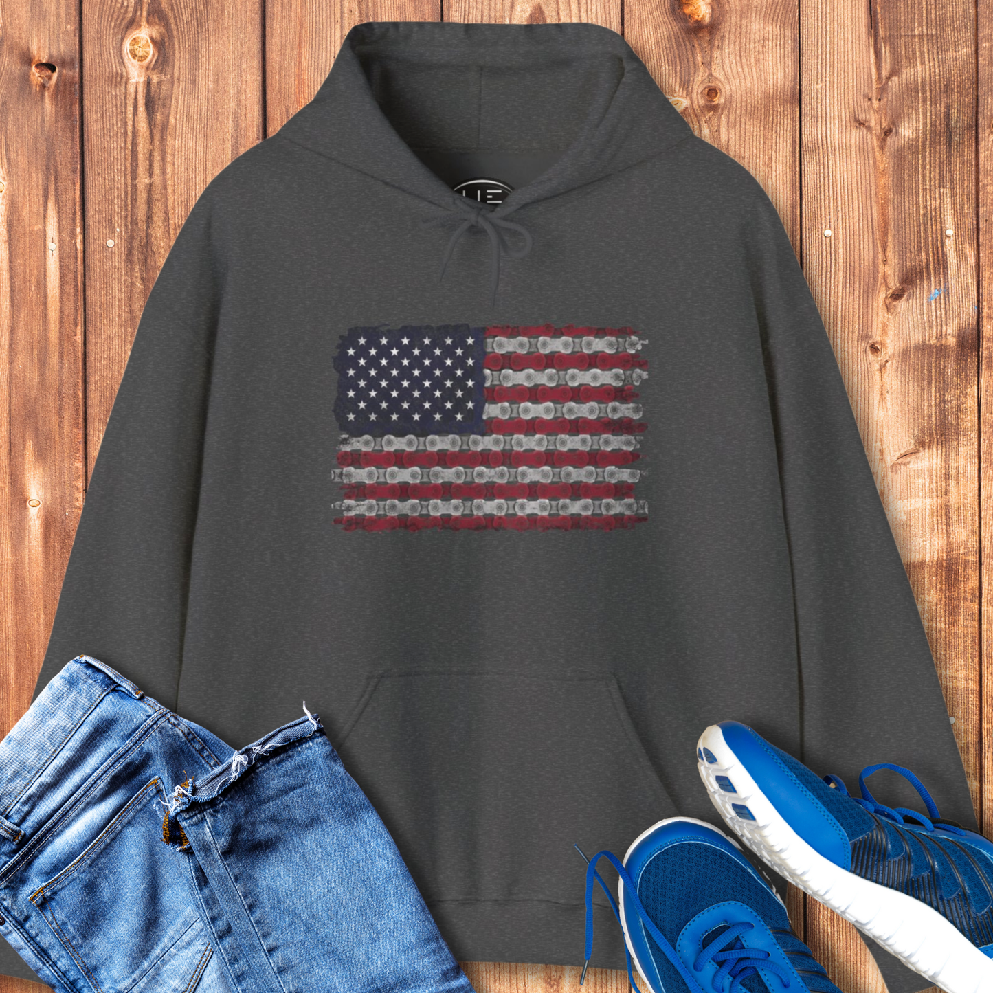 Bike Chain Flag Hoodie