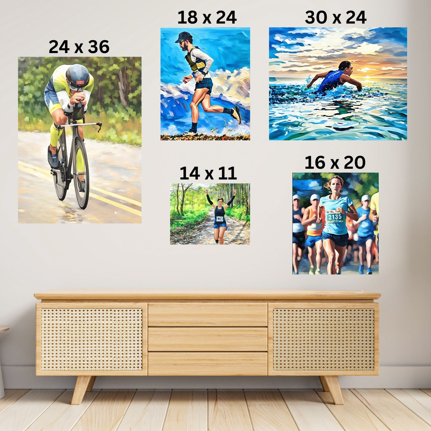 Race Plaque Canvas - Vertical
