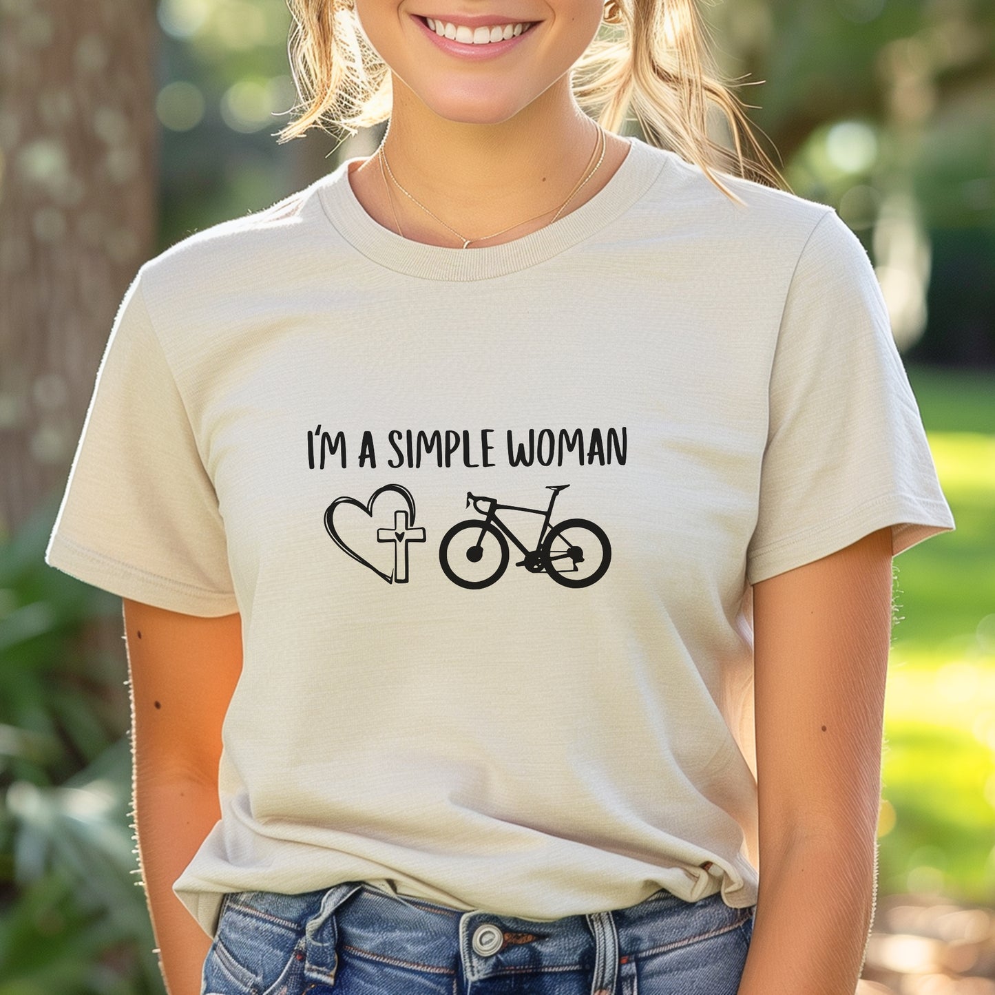 Simple Woman Heart Cross Tee