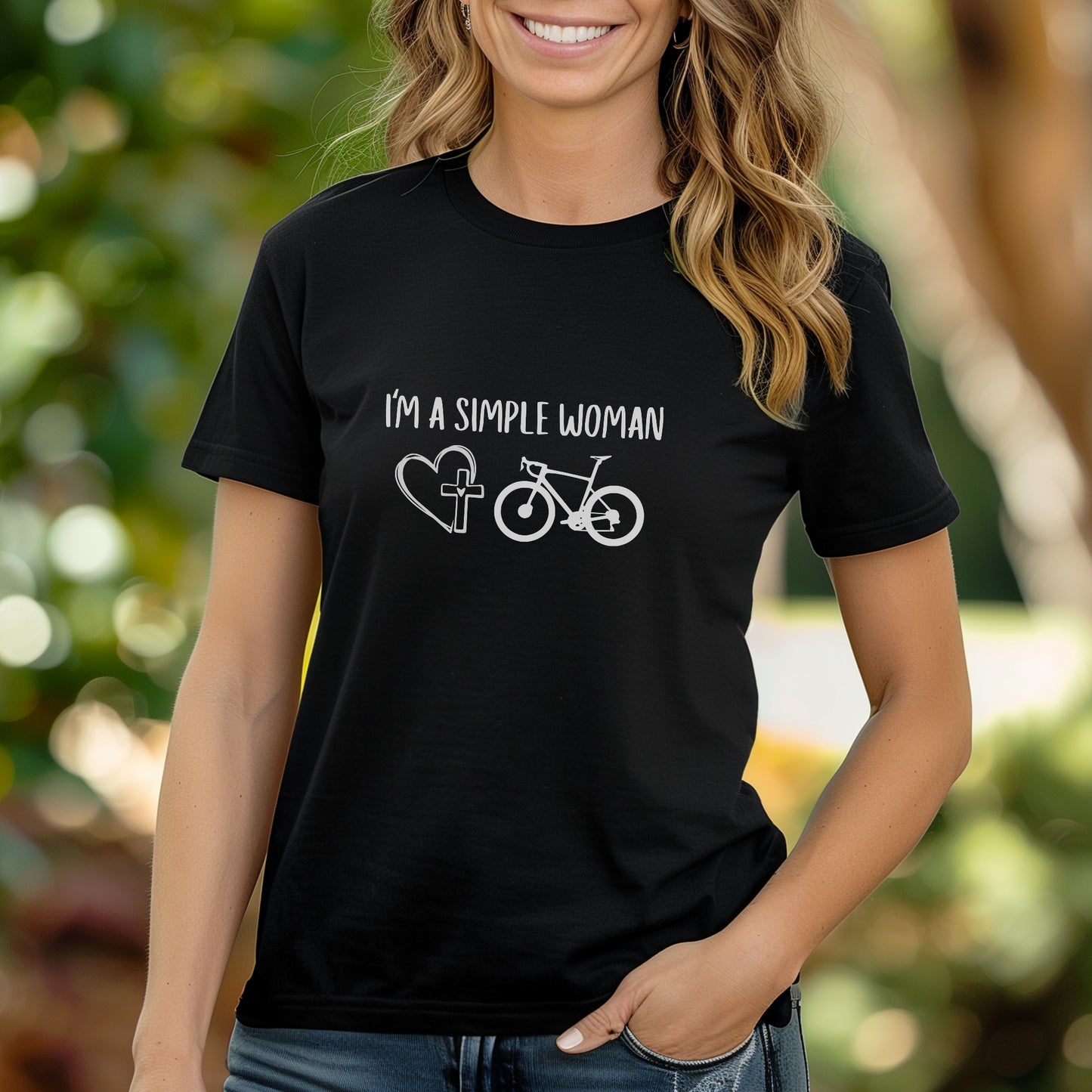 Simple Woman Heart Cross Tee