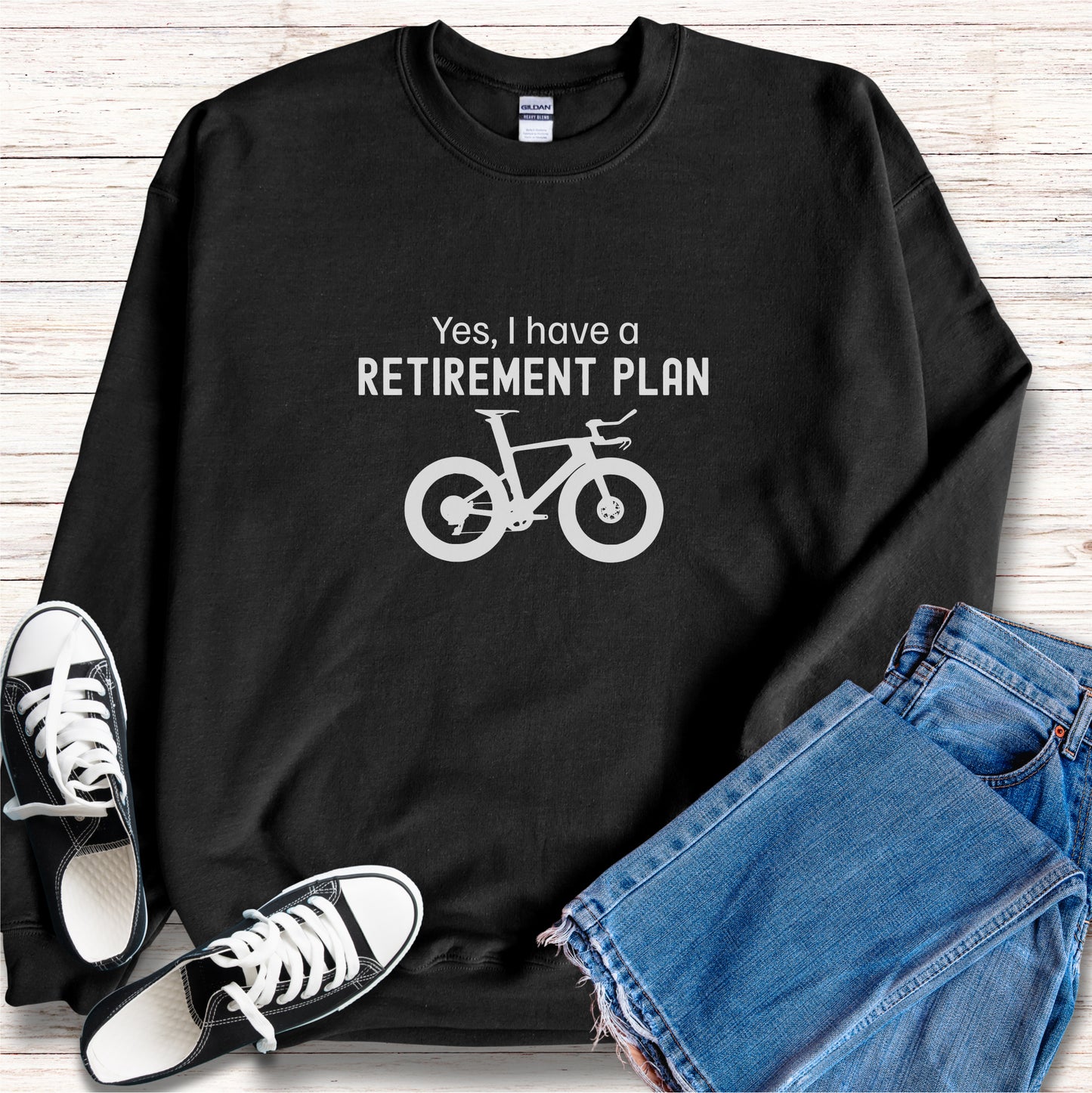 Retirement Plan TRI Bike Sweatshirt