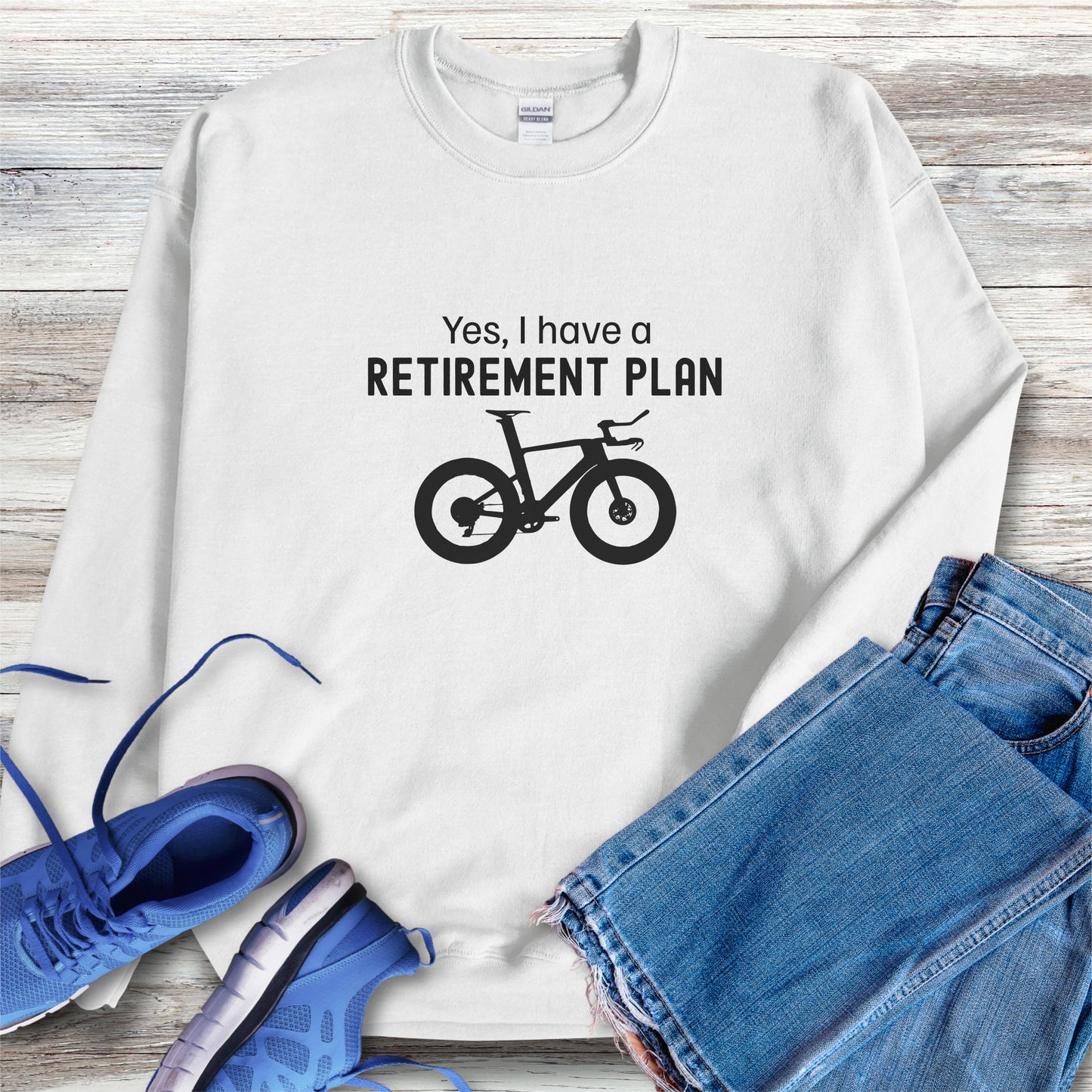 Retirement Plan TRI Bike Sweatshirt