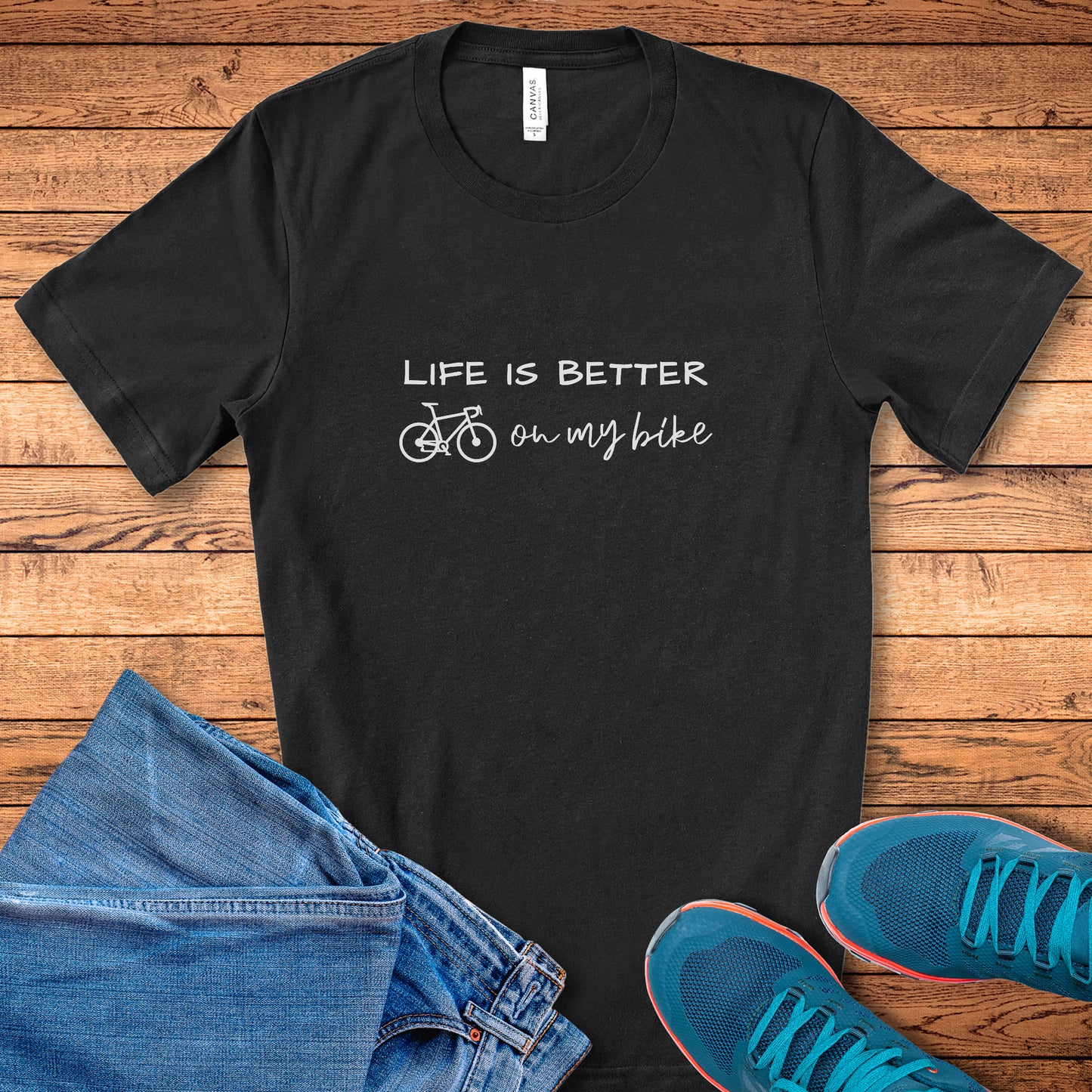 Better On Bike Script Tee