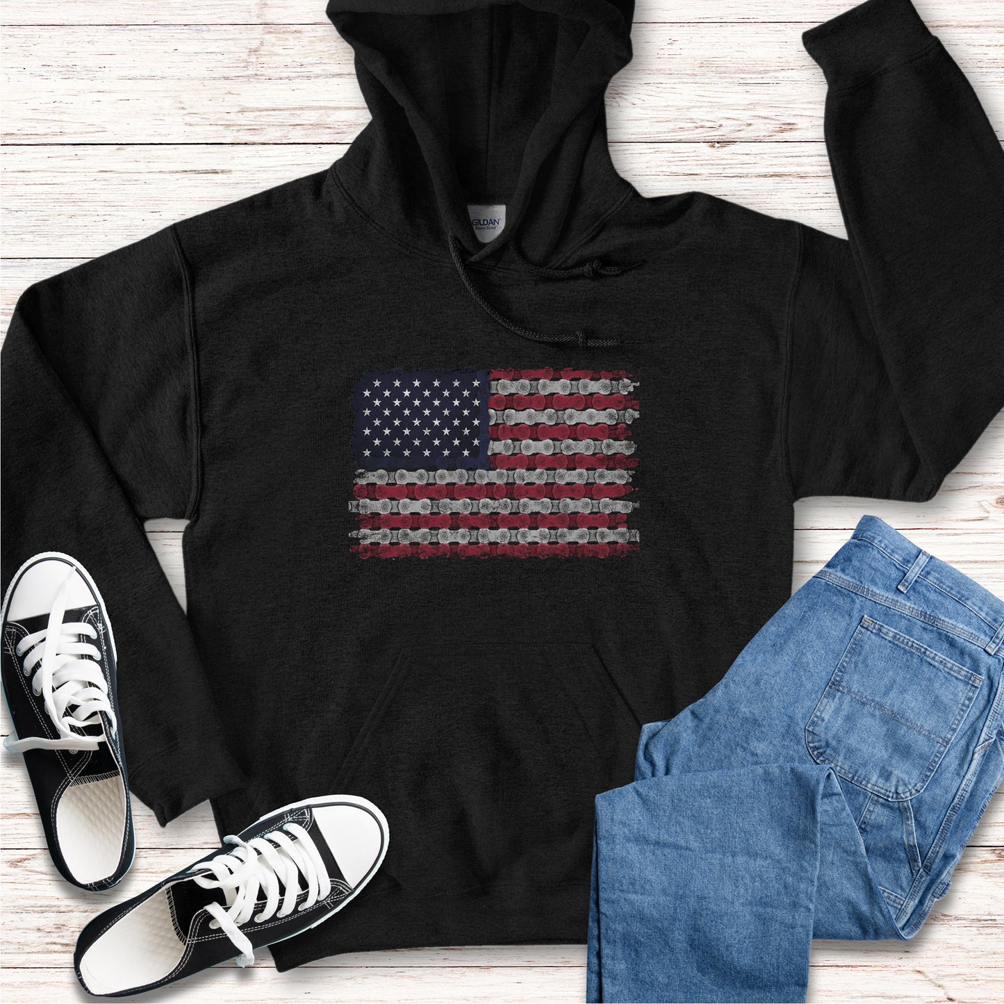 Bike Chain Flag Hoodie