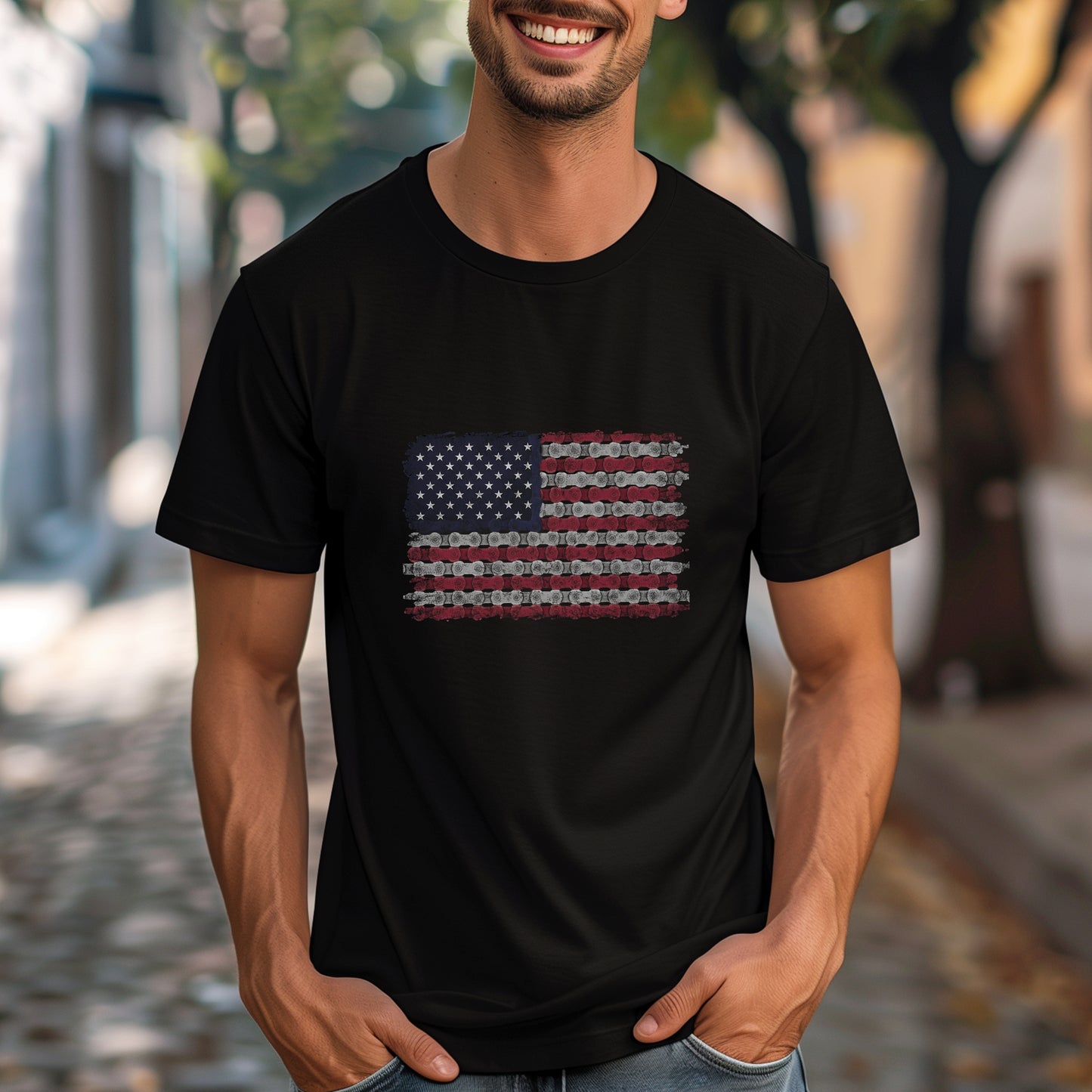 Bike Chain Flag Tee