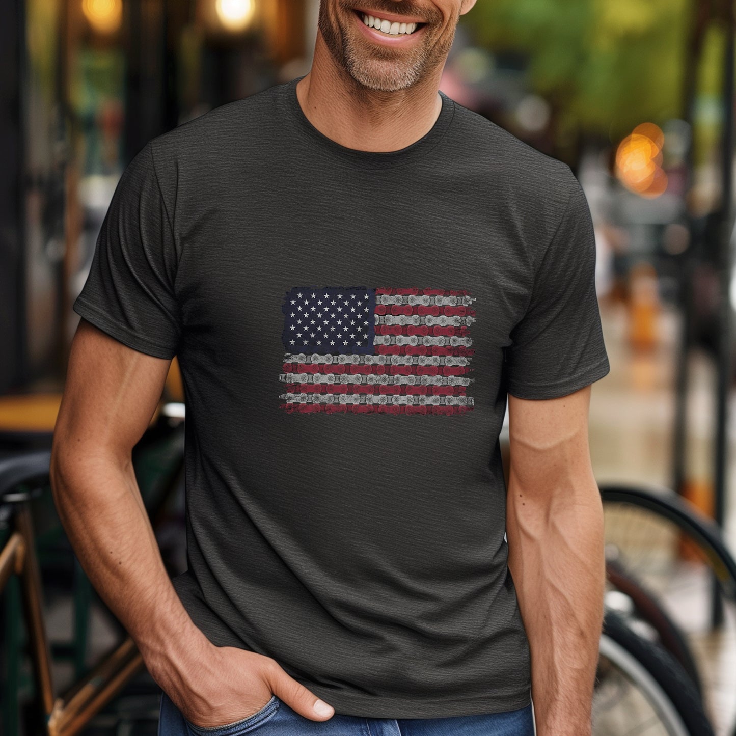 Bike Chain Flag Tee
