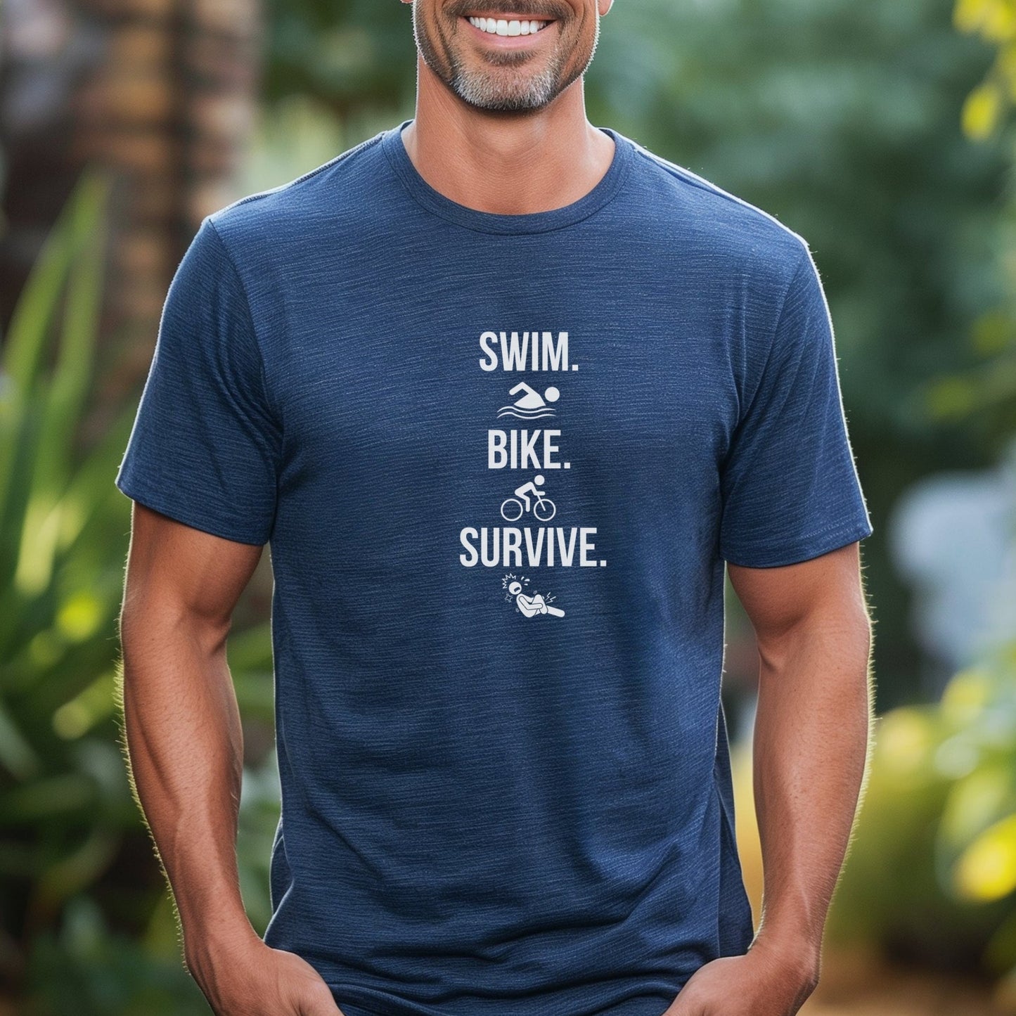 Swim Bike Survive (vertical) - L - Navy