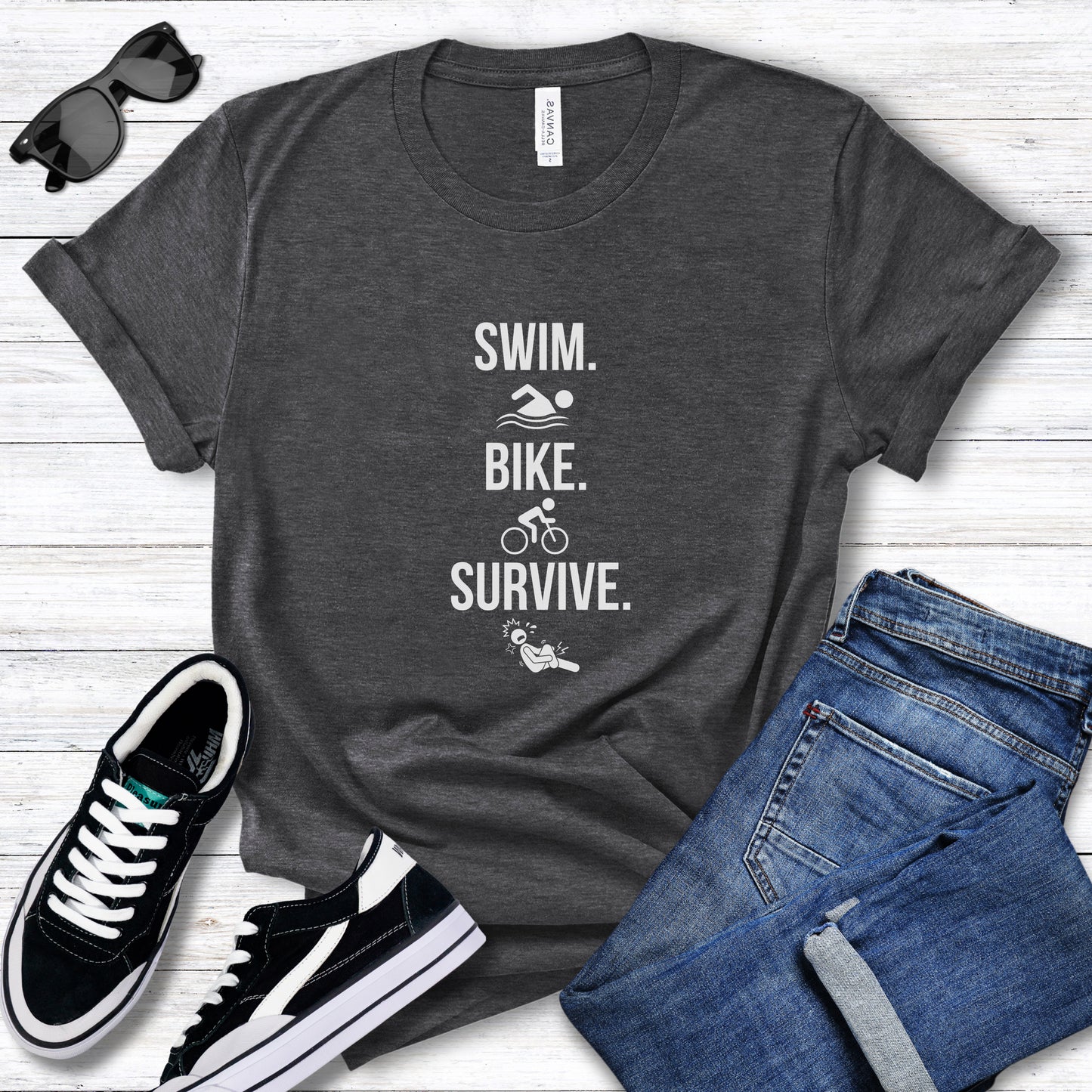 Swim. Bike. Survive. Tee