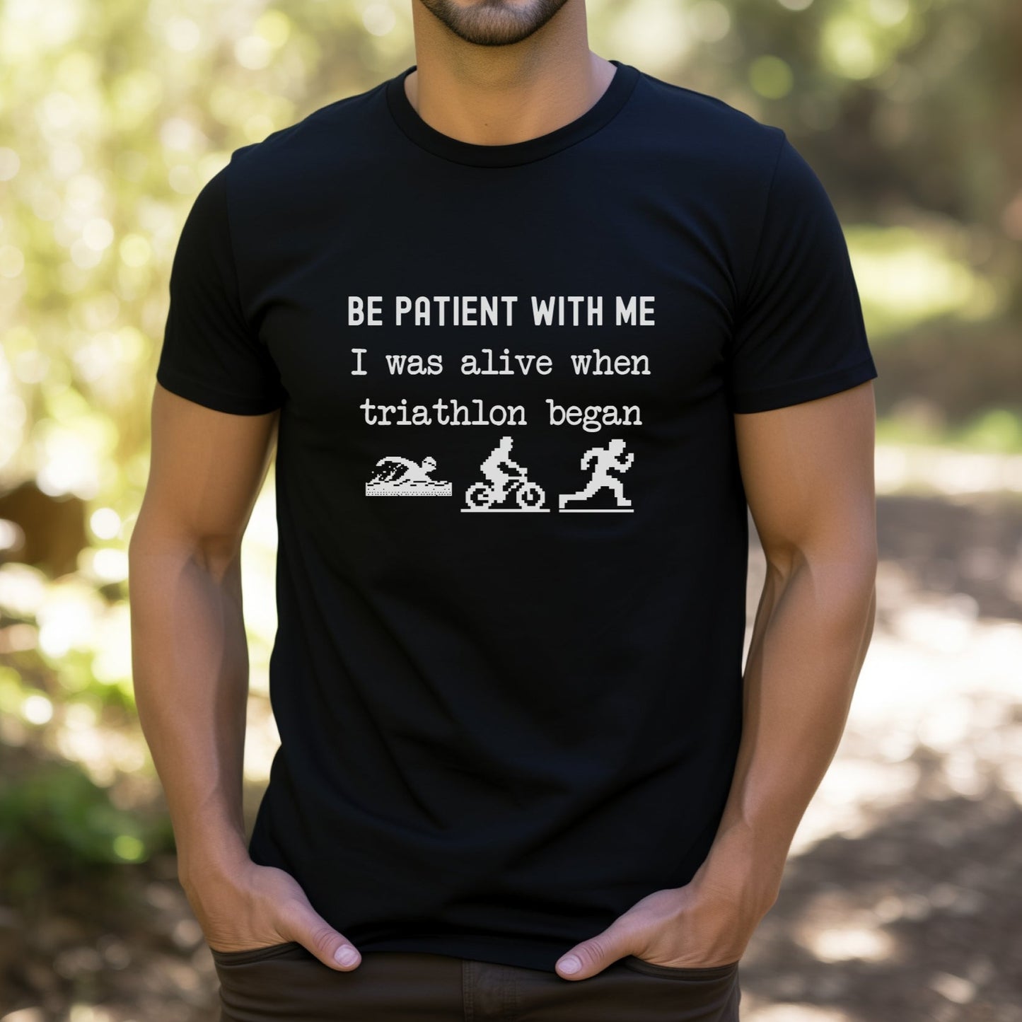 Be Patient With Me Retro Pixels - Tee
