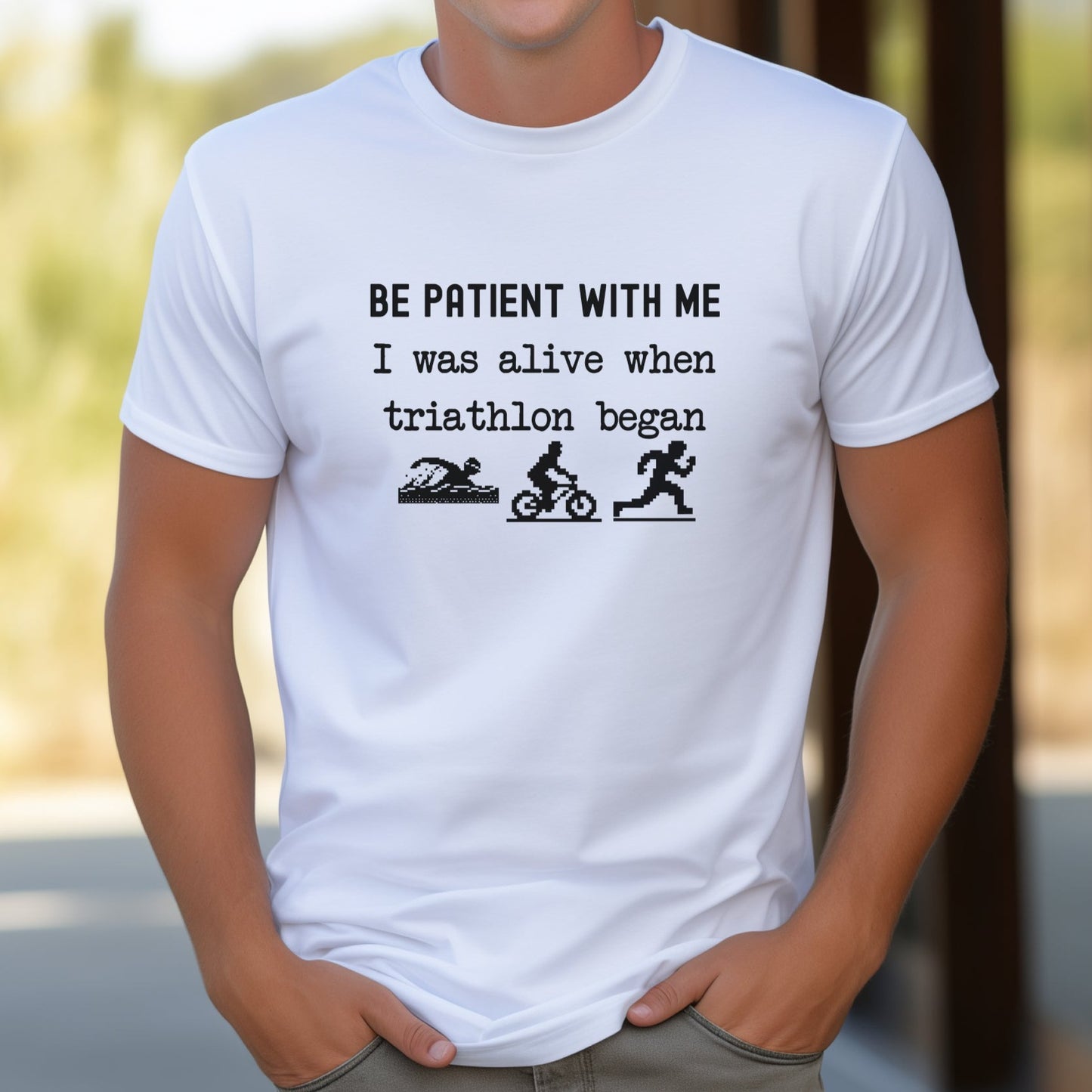 Be Patient With Me Retro Pixels - Tee