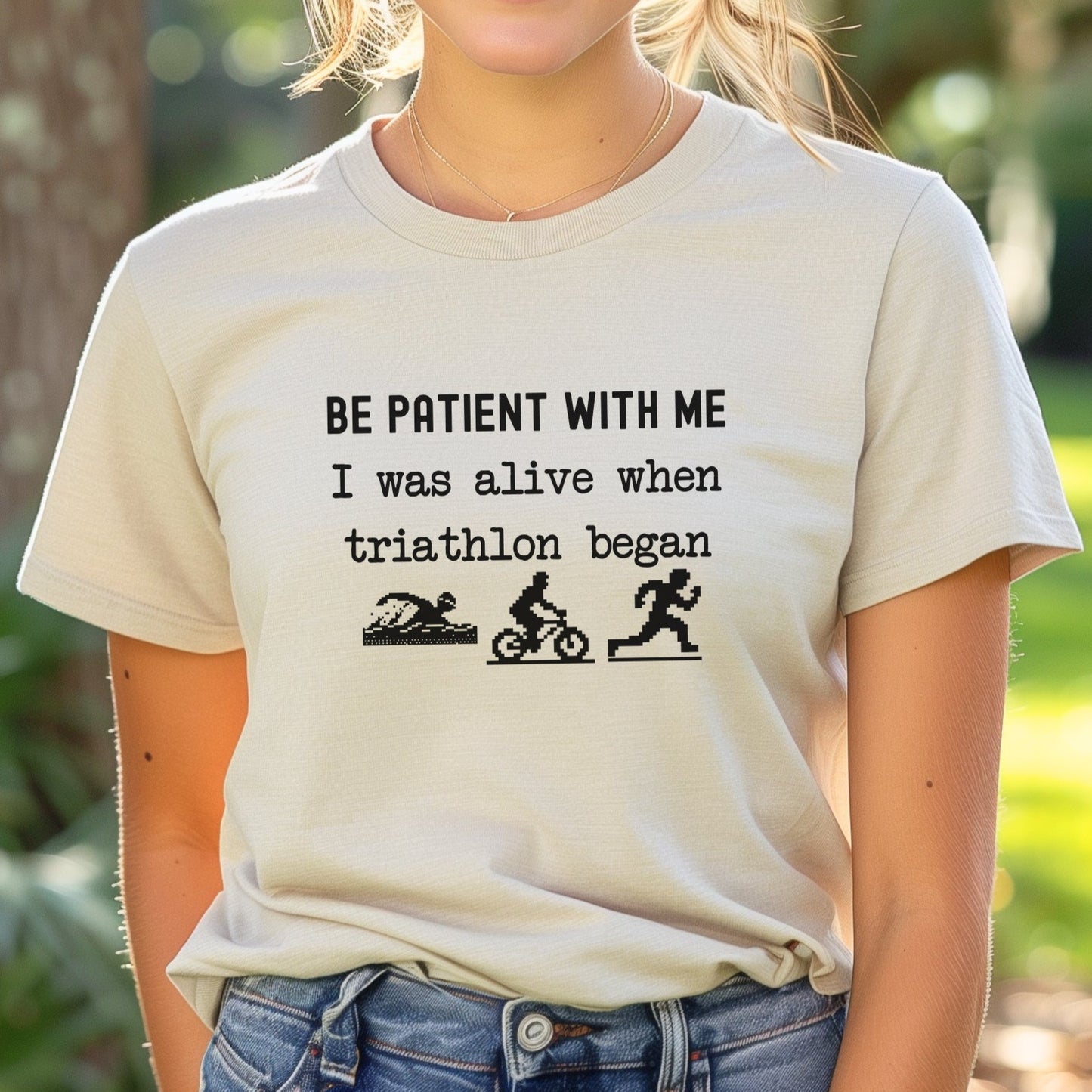 Be Patient With Me Retro Pixels - Tee