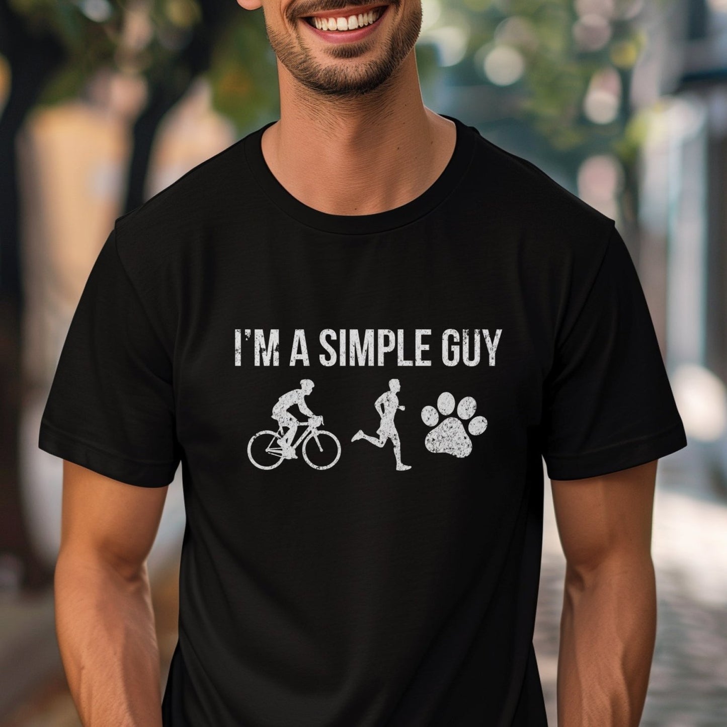 Simple Guy - Bike & Run w/Paw Tee