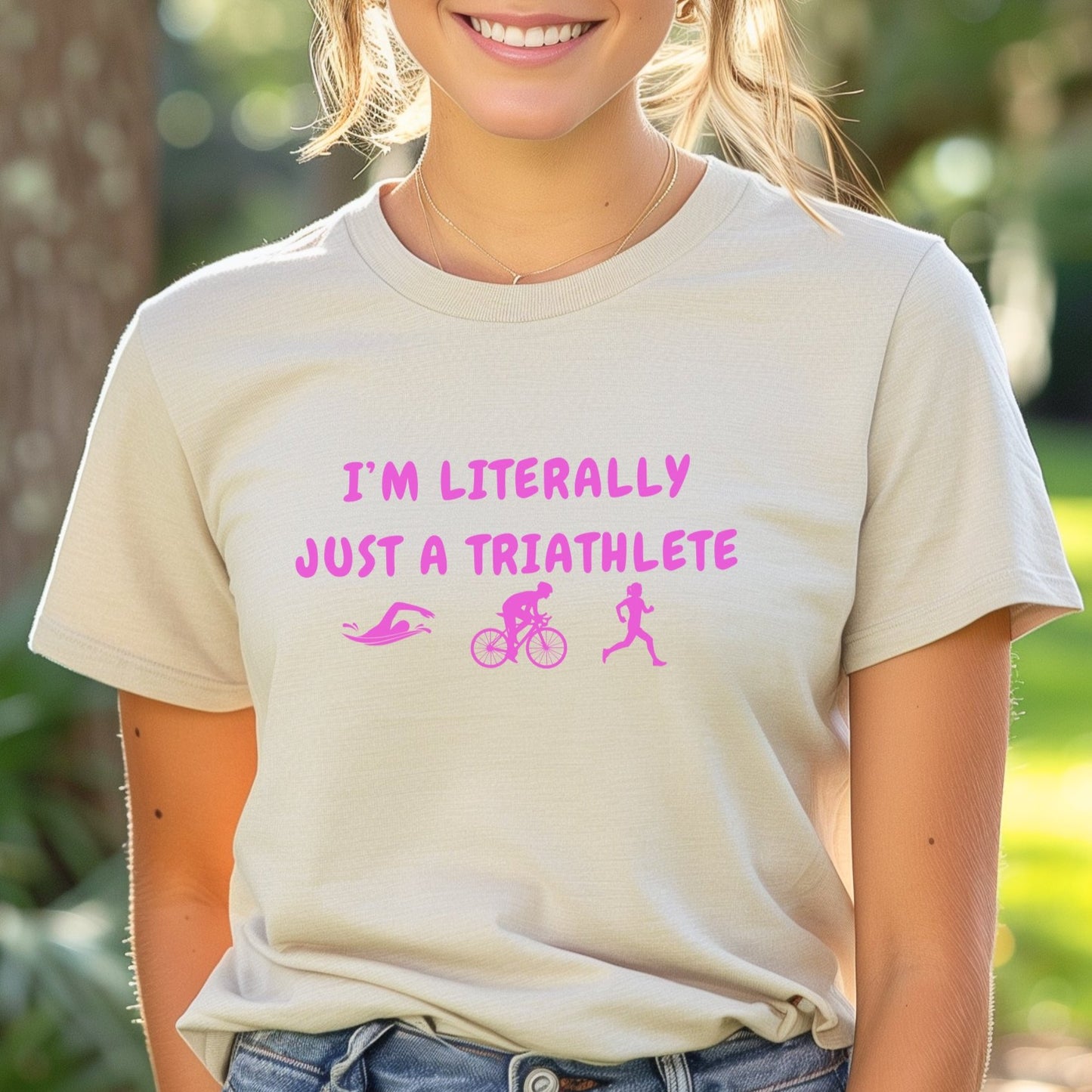Literally Triathlete w/Images Tee