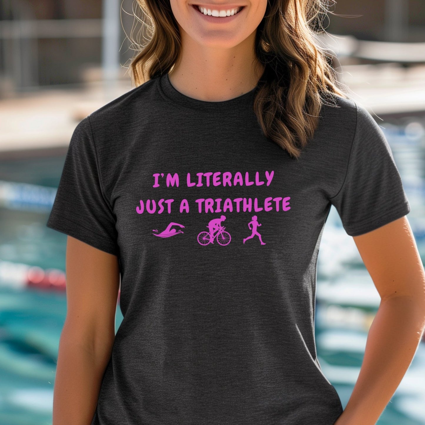 Literally Triathlete w/Images Tee