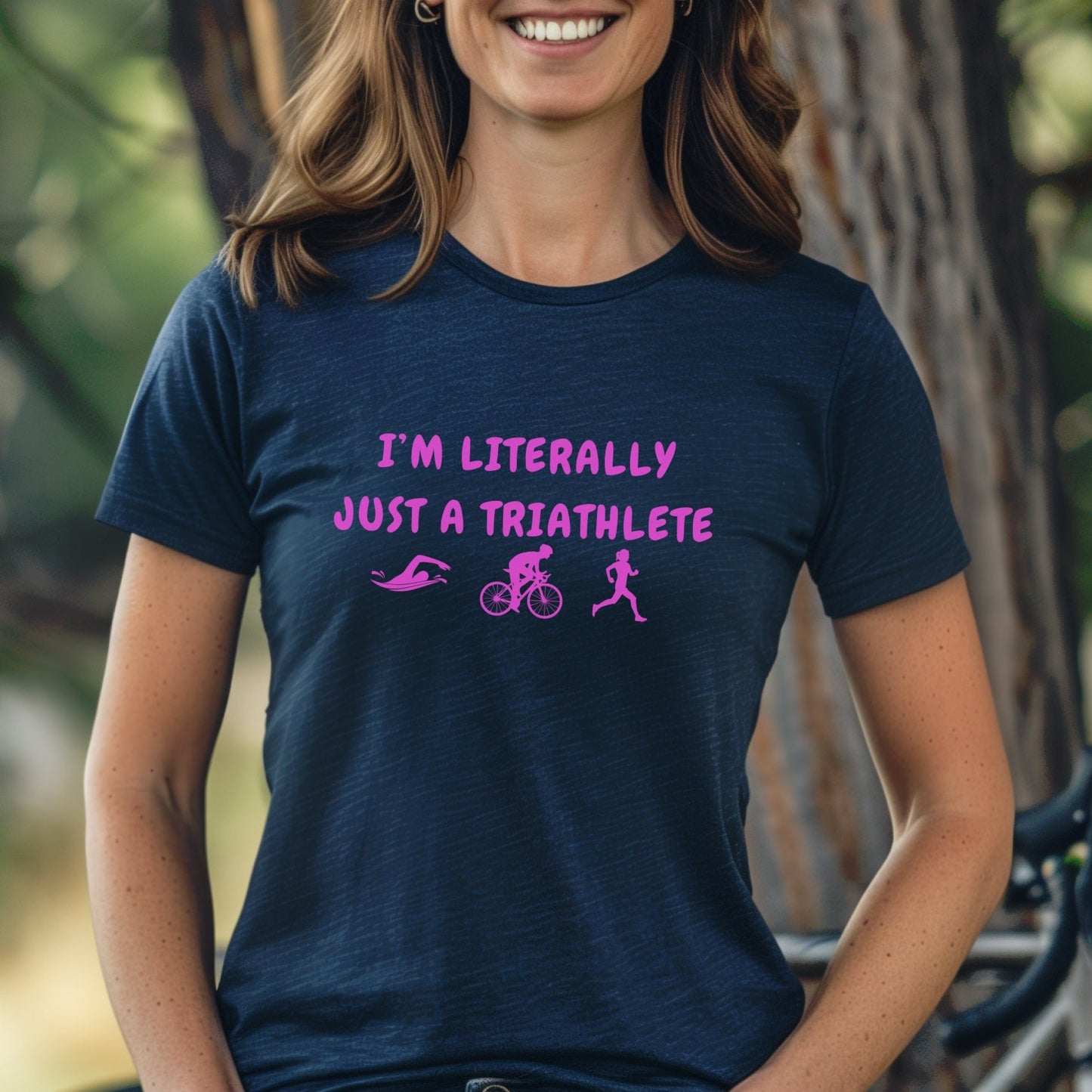 Literally Triathlete w/Images Tee