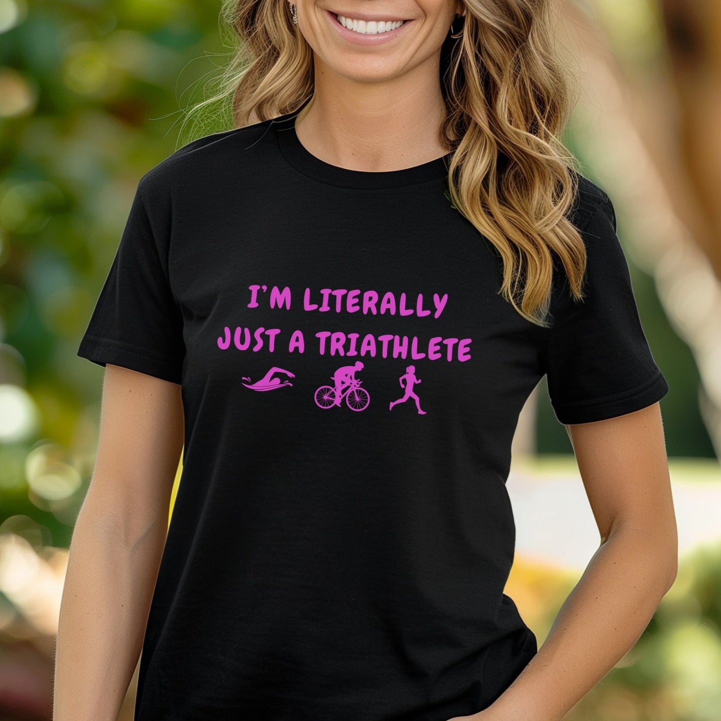 Literally Triathlete w/Images Tee