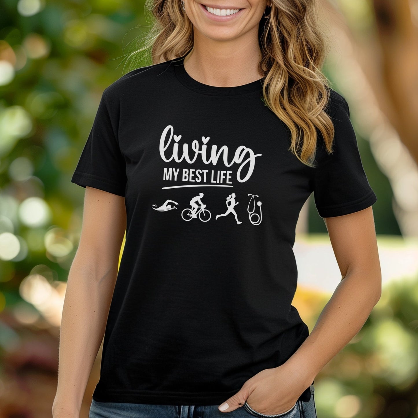 Best Life Tri w/Stethoscope Tee