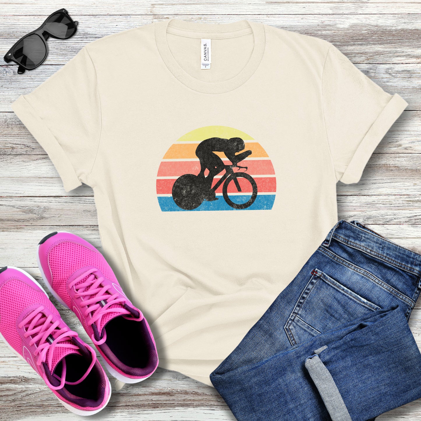 Retro Sunset Tri Tee