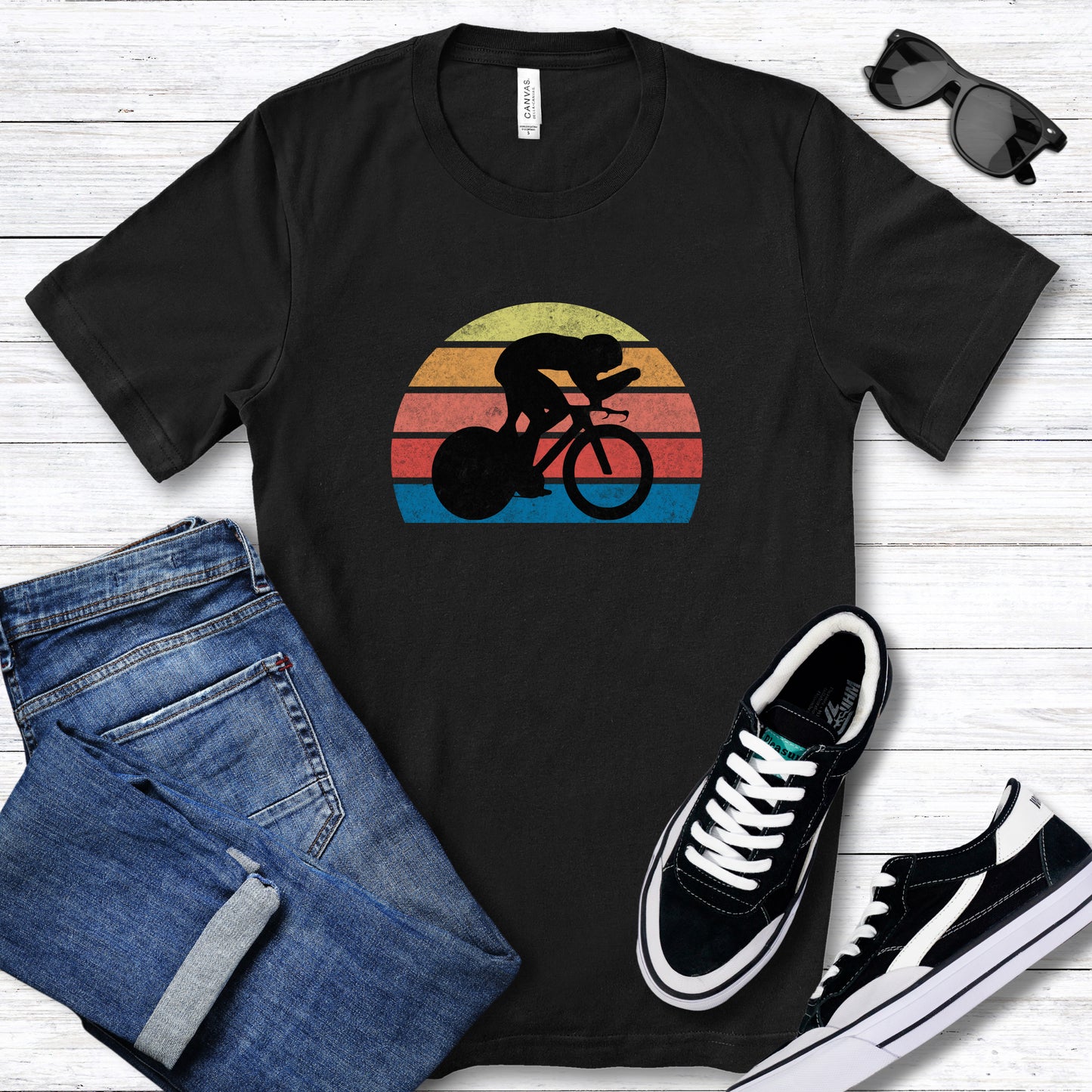 Retro Sunset Tri Tee