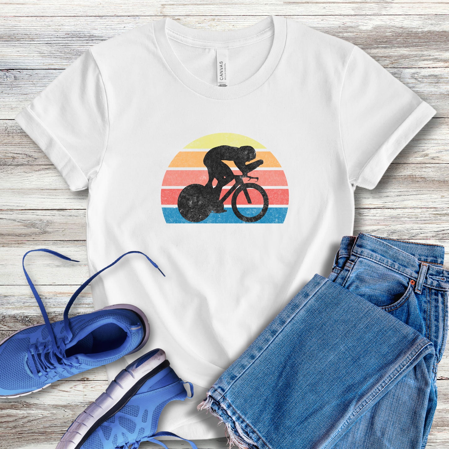 Retro Sunset Tri Tee