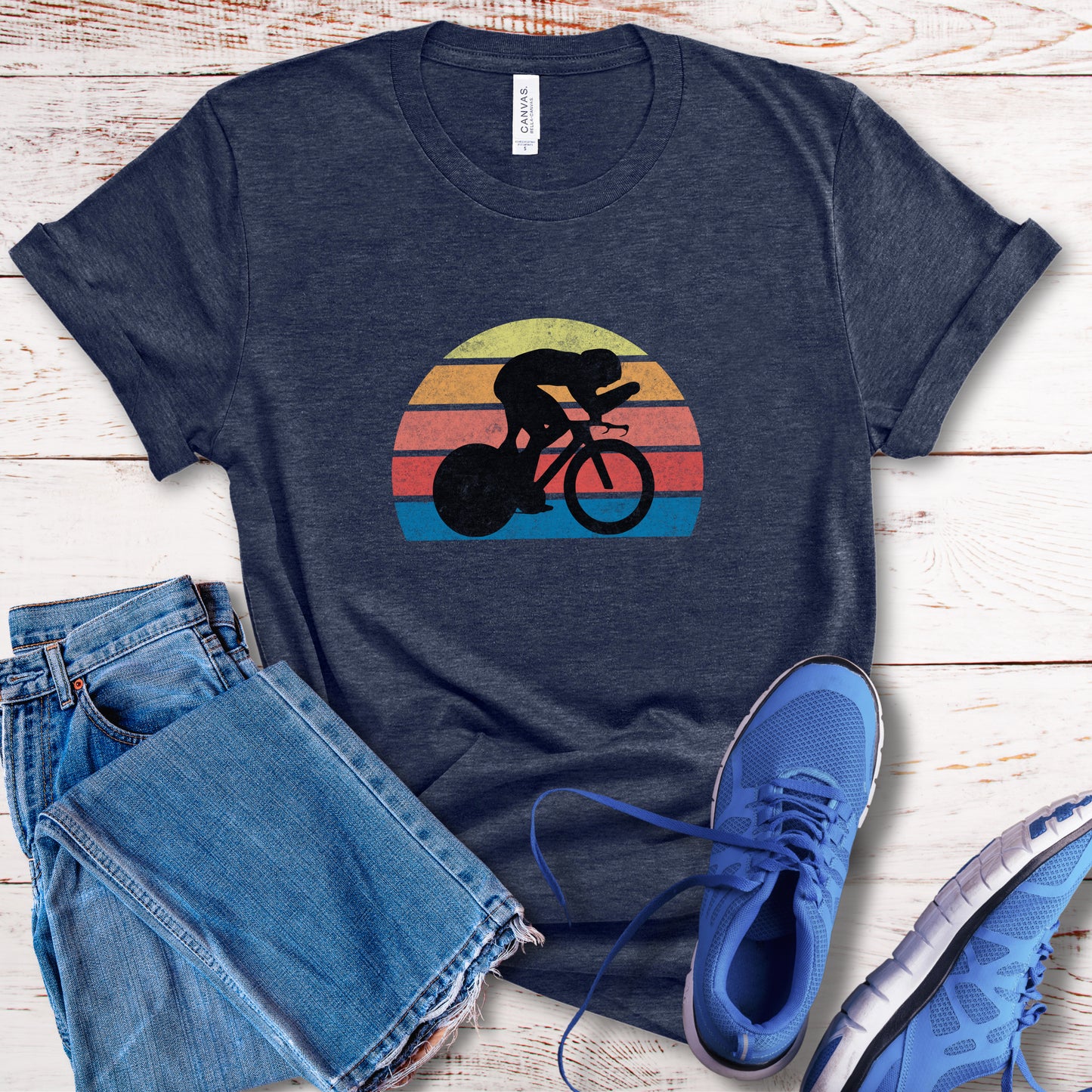 Retro Sunset Tri Tee