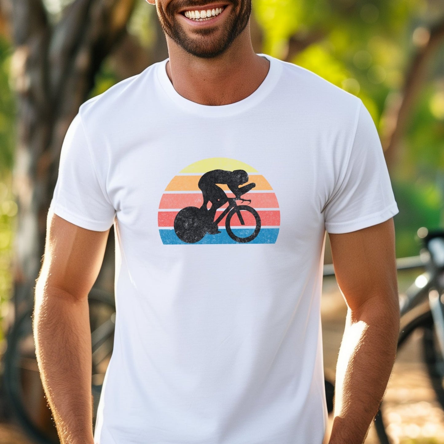 Retro Sunset Tri Tee