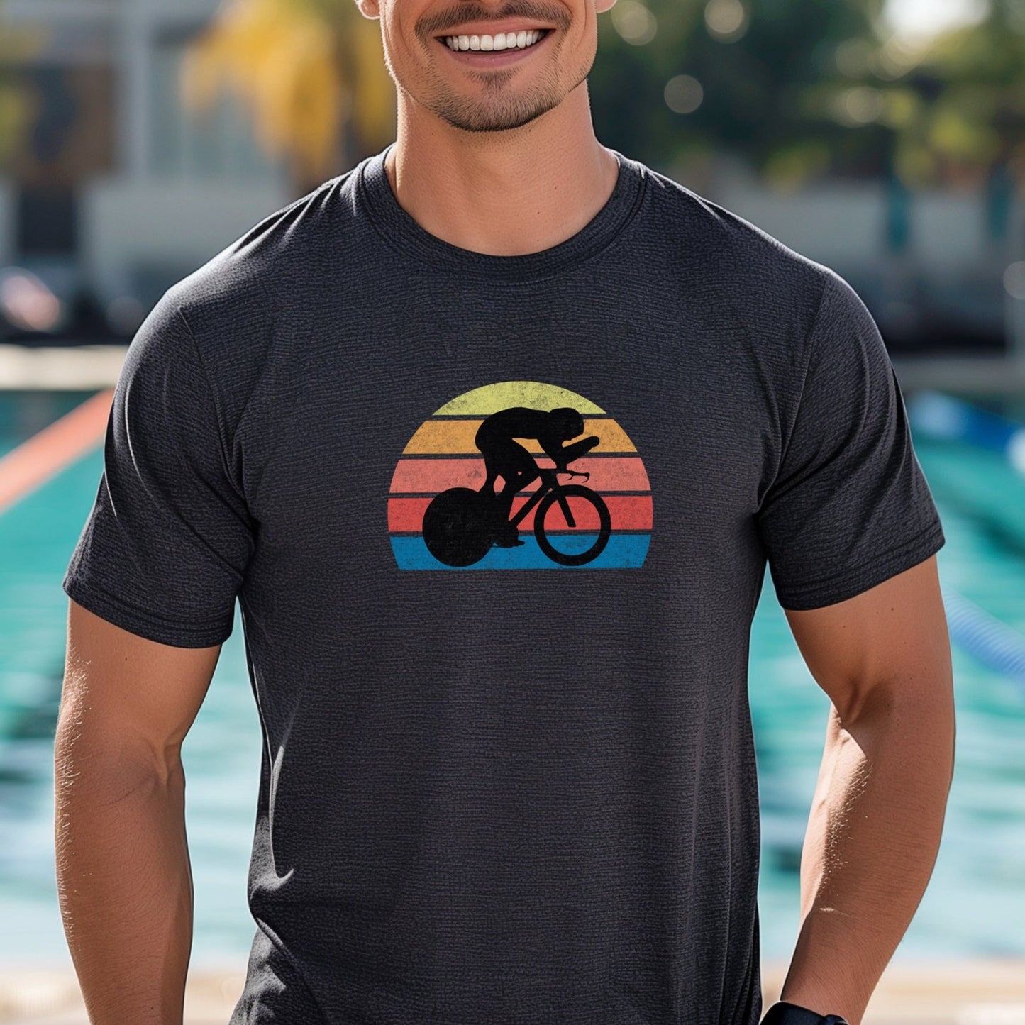 Retro Sunset Tri Tee