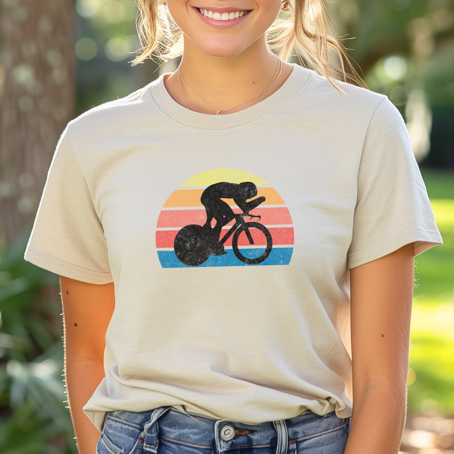 Retro Sunset Tri Tee