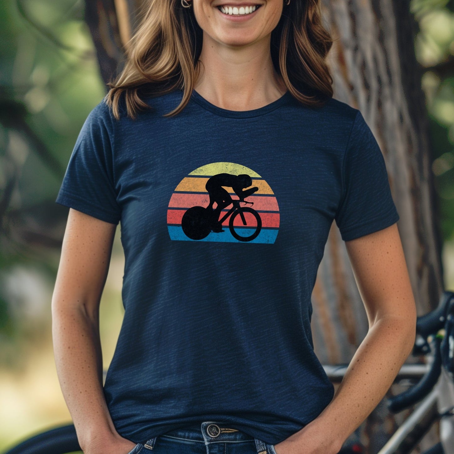 Retro Sunset Tri Tee