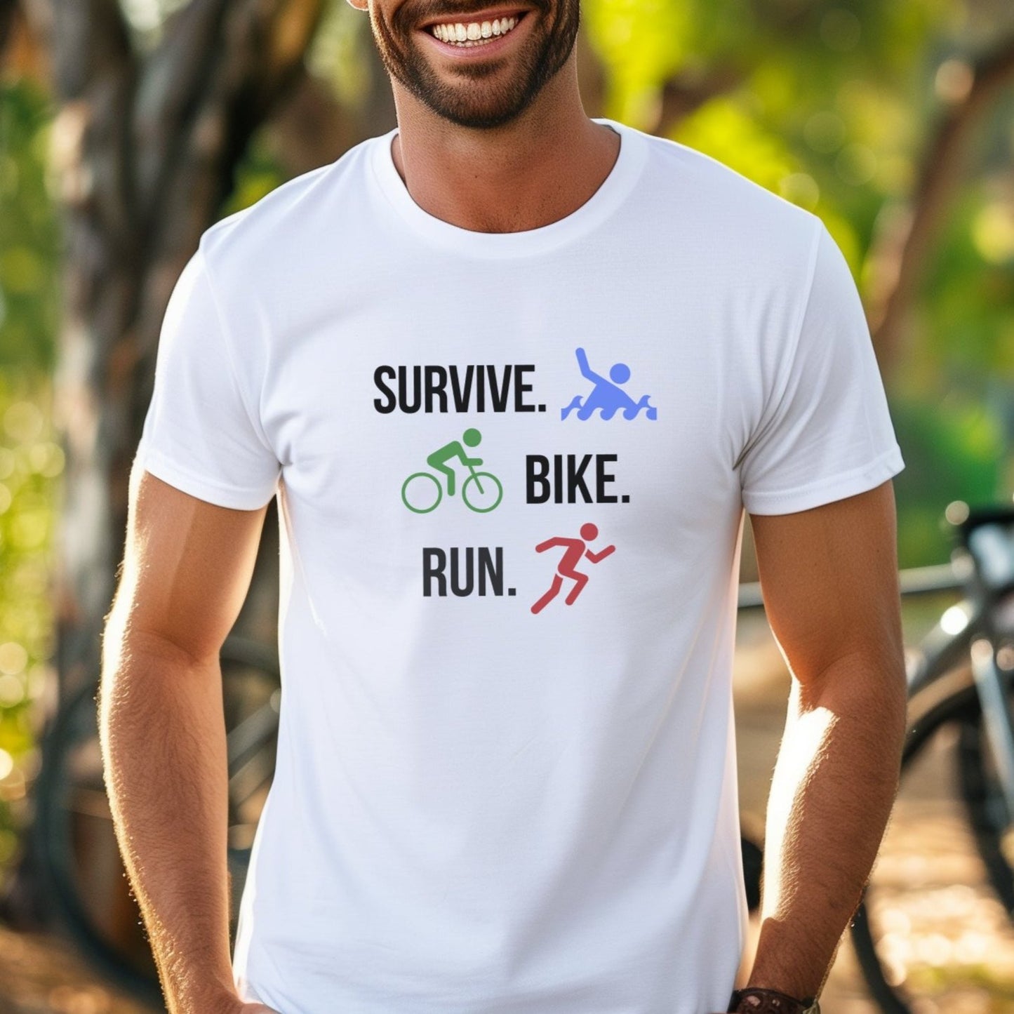 Survive Bike Run Tee