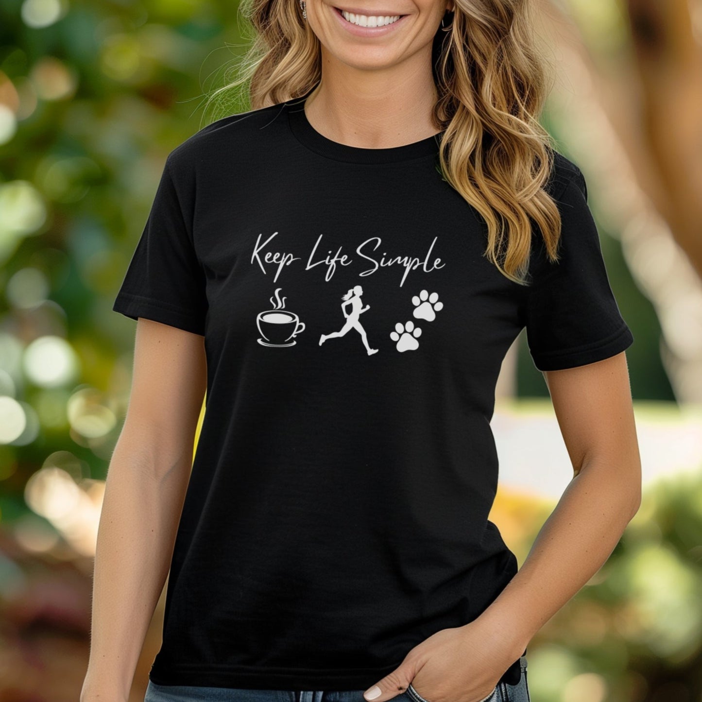 Keep Life Simple Coffee & Paws Tee