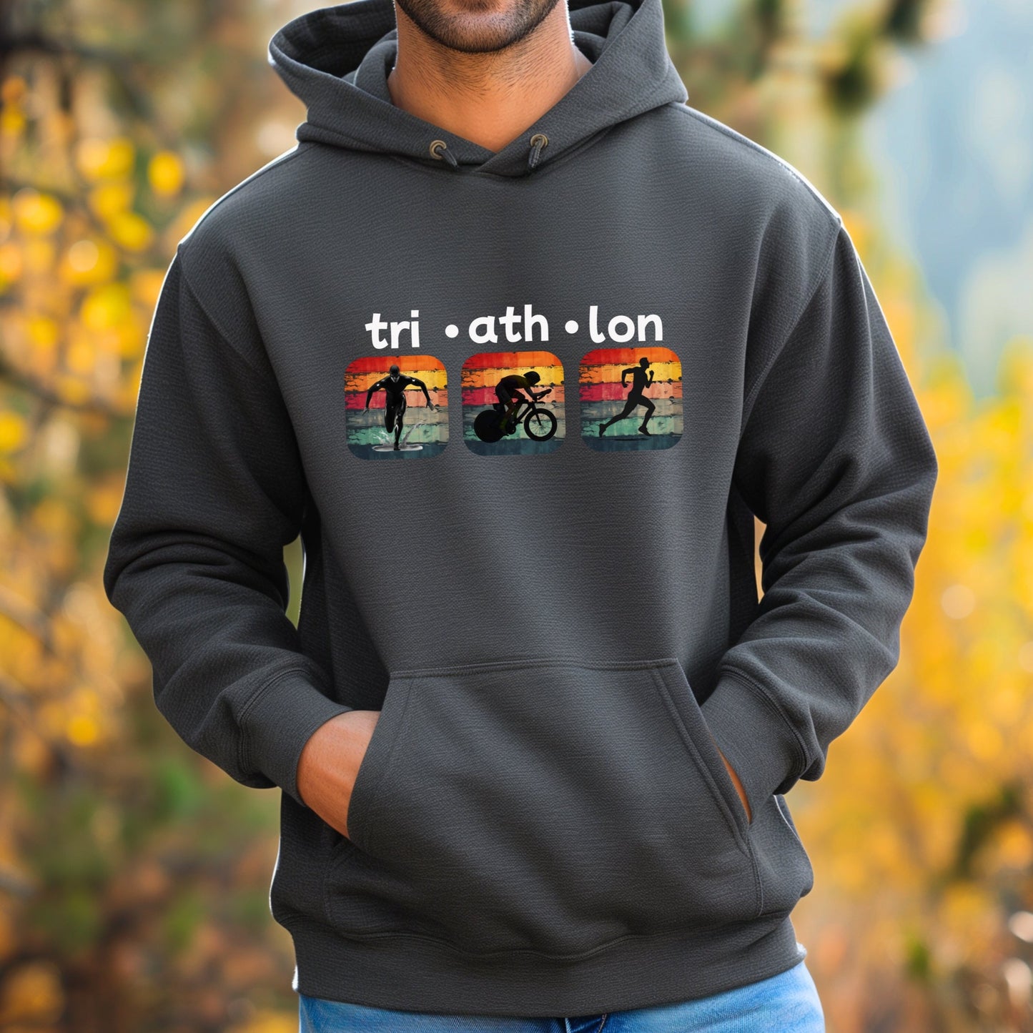 Tri-Ath-Lon Squares Hoodie