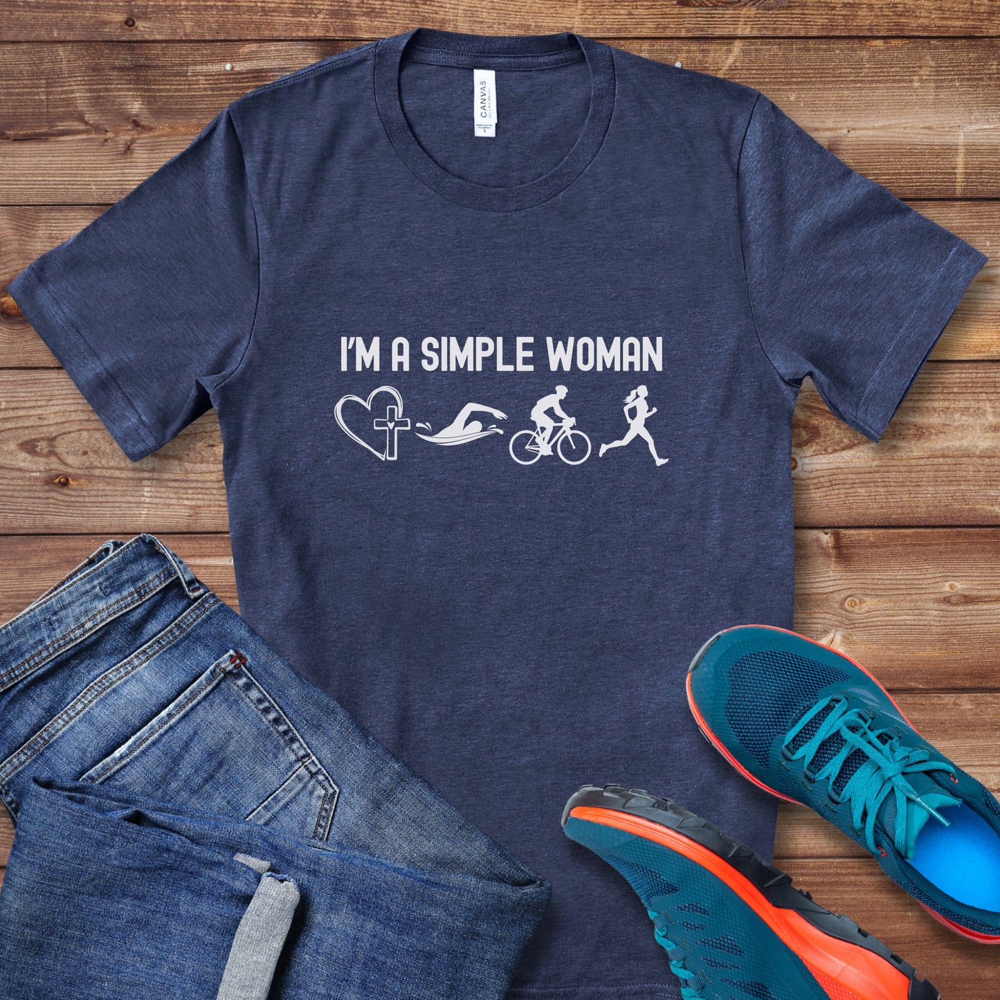 Simple Woman W/Heart Cross