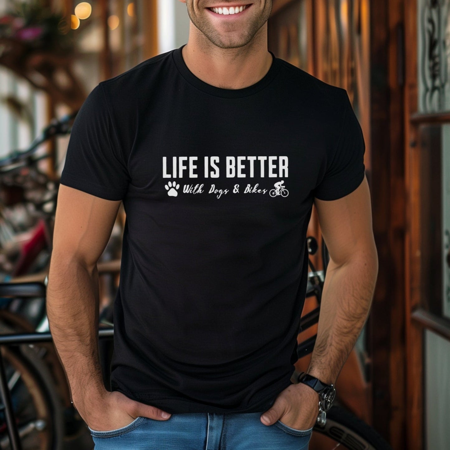 Better with Dogs and Bikes Tee