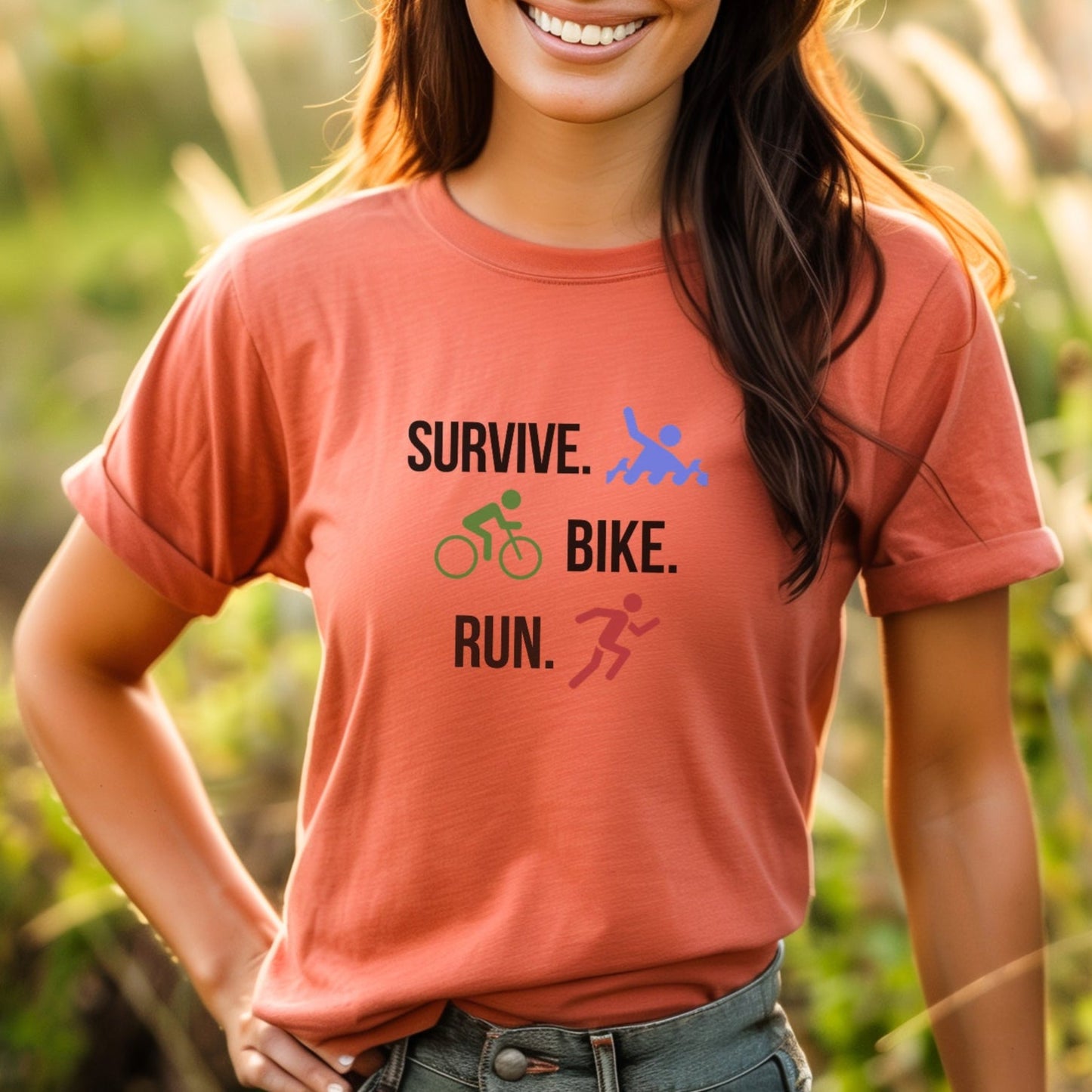 Survive Bike Run Tee