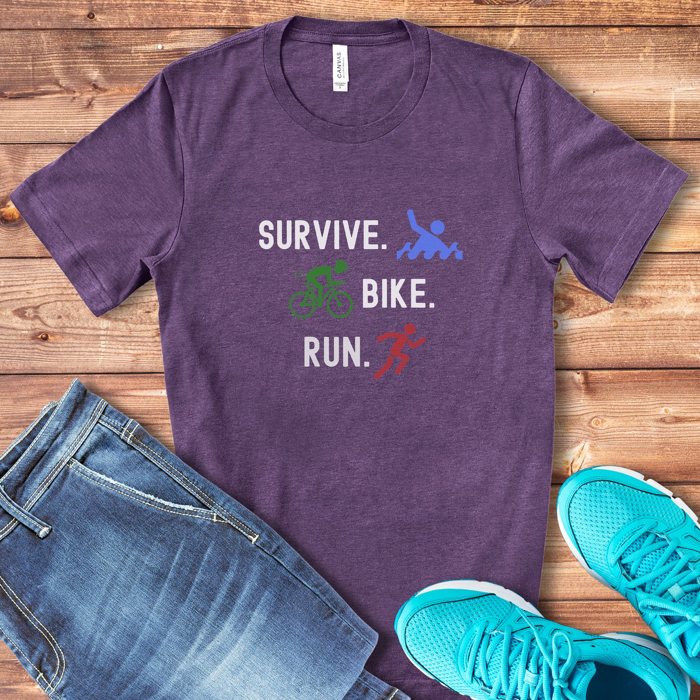Survive Bike Run Tee