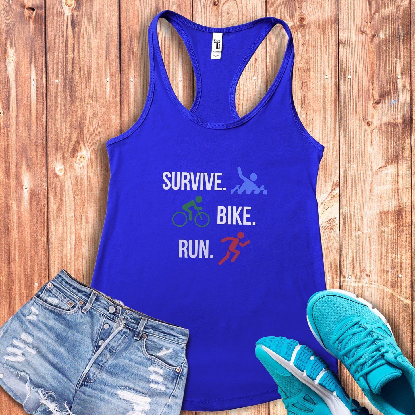 Survive. Bike. Run. Tanktop