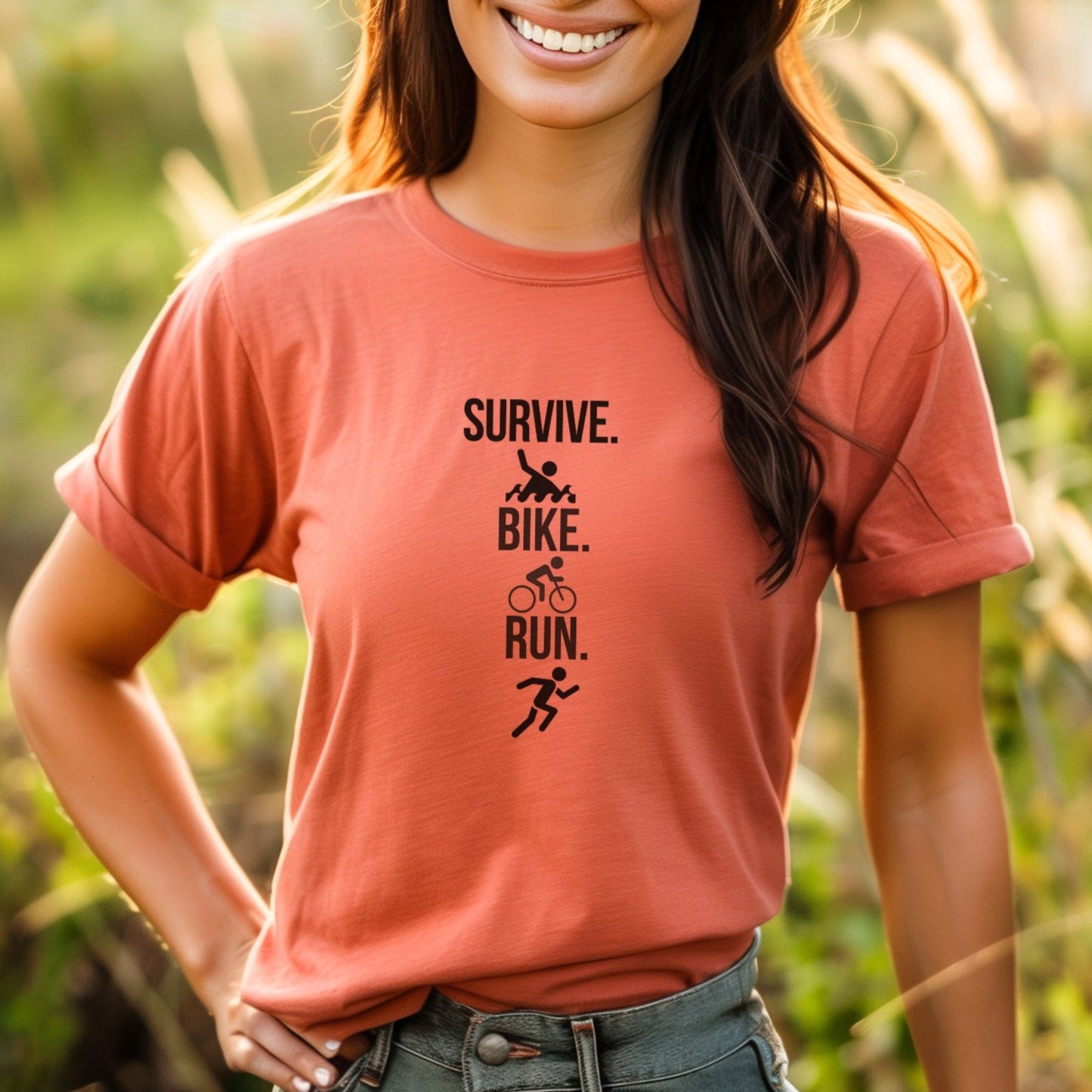 Survive Bike Run Mono Tee