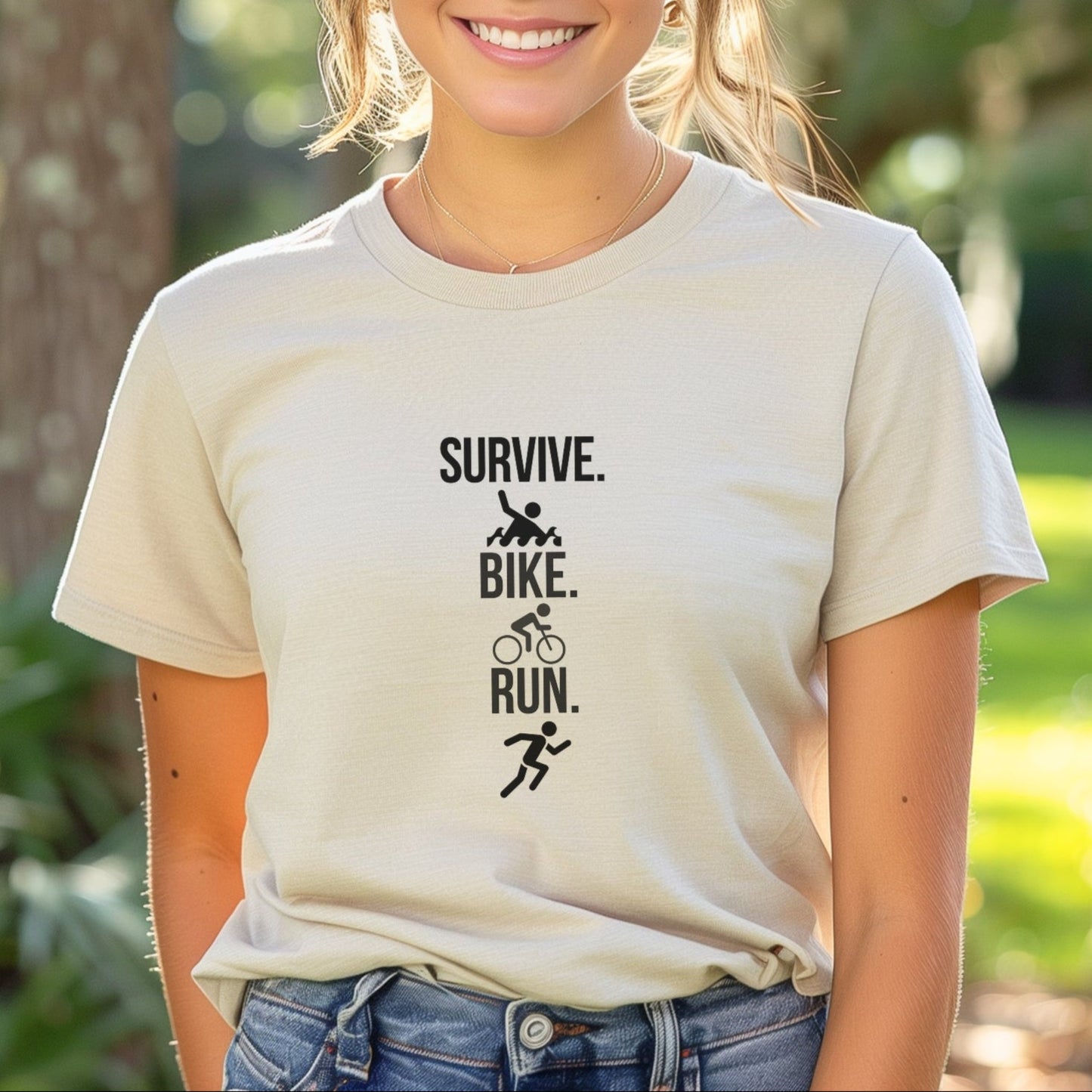 Survive Bike Run Mono Tee