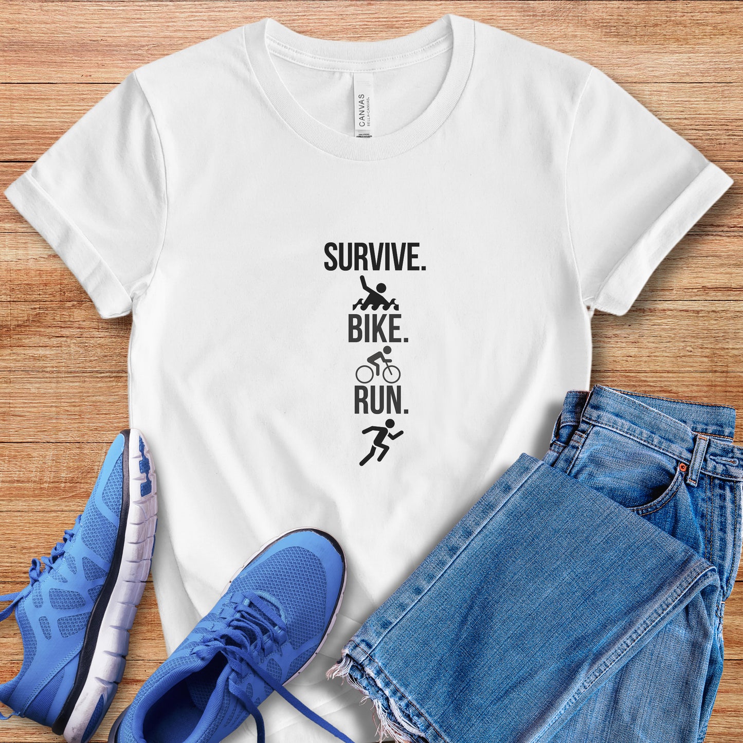 Survive Bike Run Mono Tee