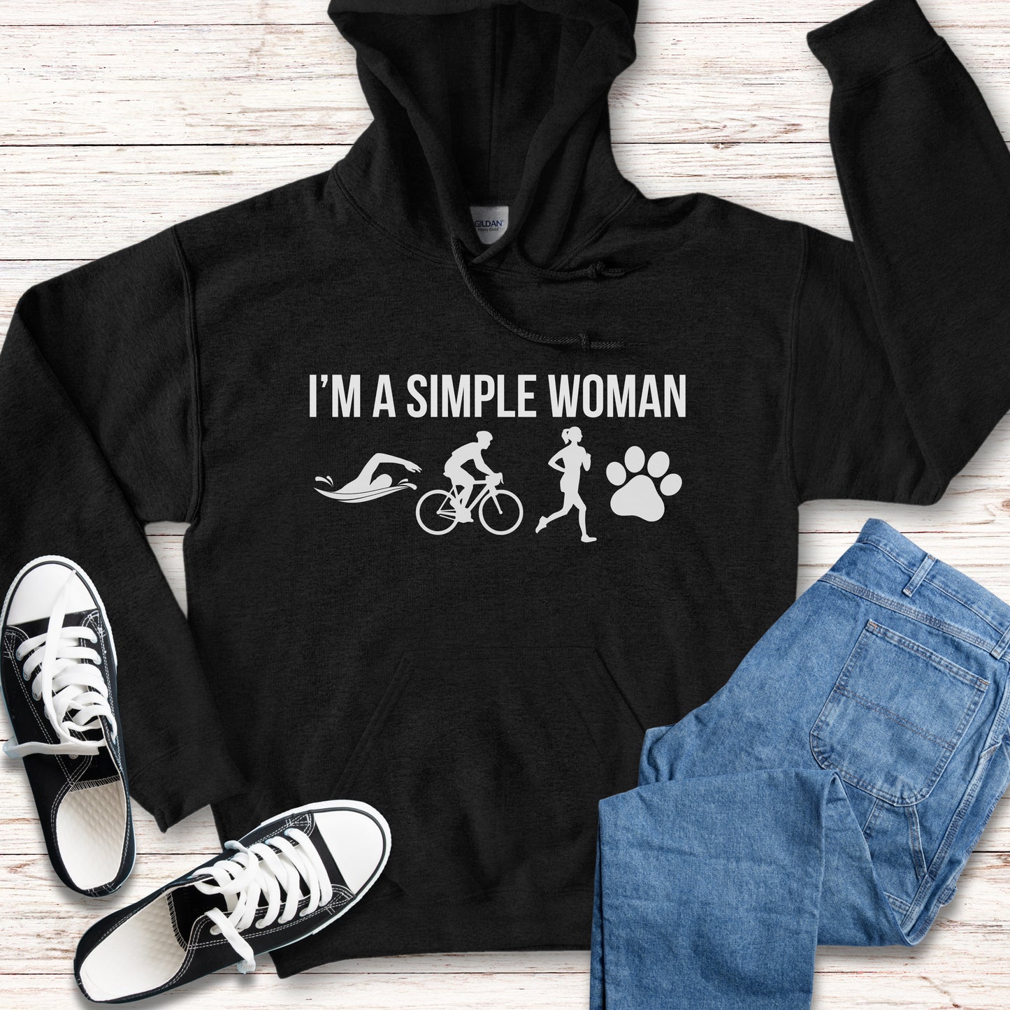 Simple Woman w/1 Paw Hoodie