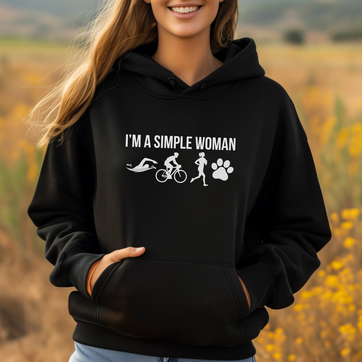 Simple Woman w/1 Paw Hoodie