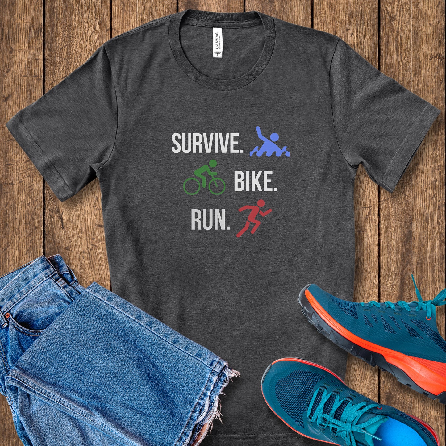 Survive Bike Run Tee