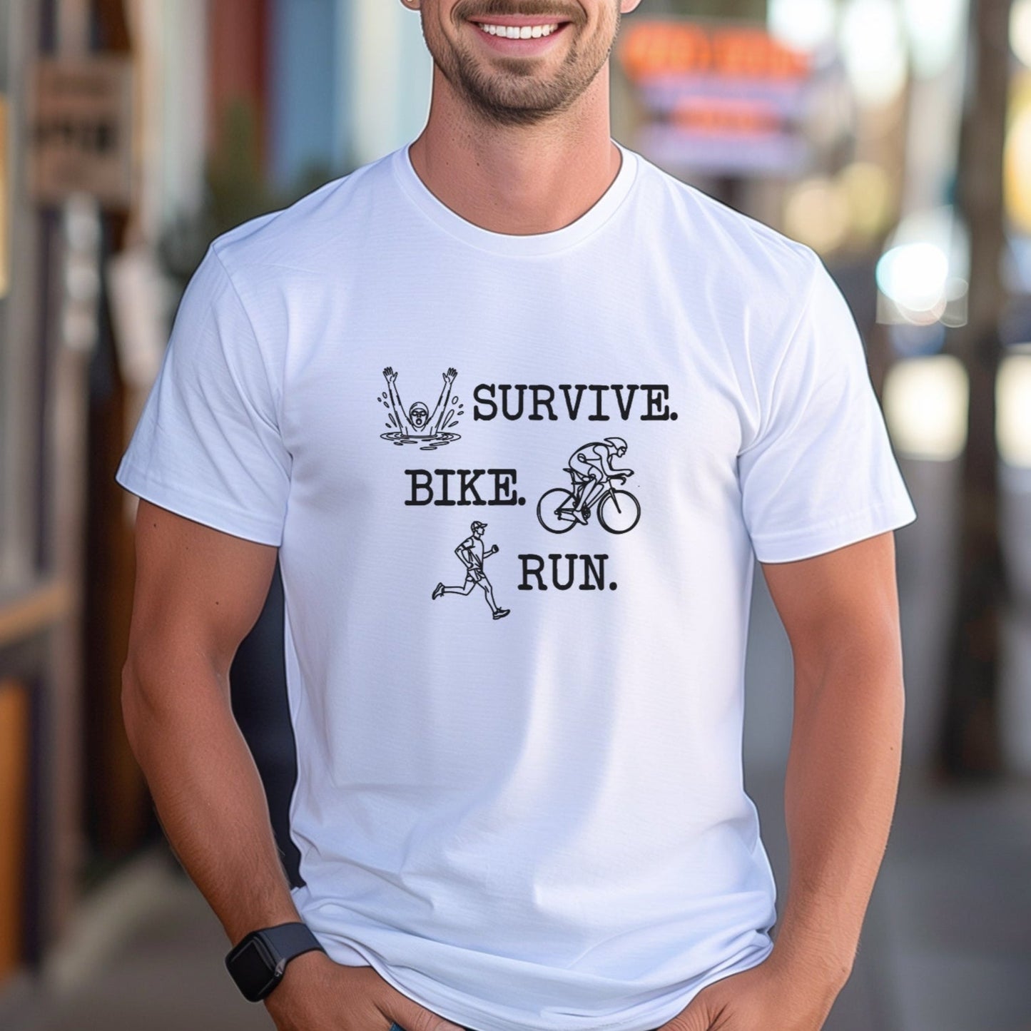 Survive Line Art Male Tee